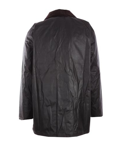 Barbour Long-sleeve Wax-coated Jacket In Black