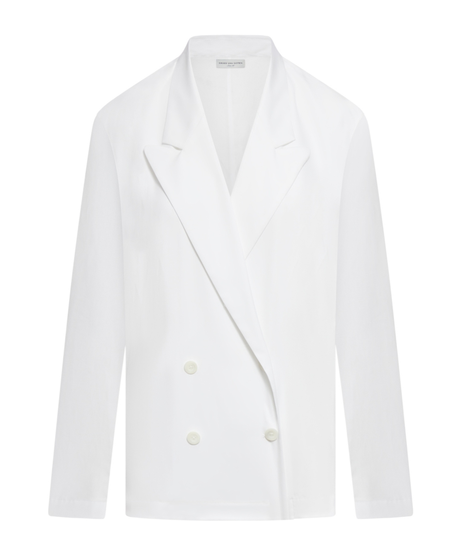 Dries Van Noten 01000-caplana 8329 Cotton Popeline In White