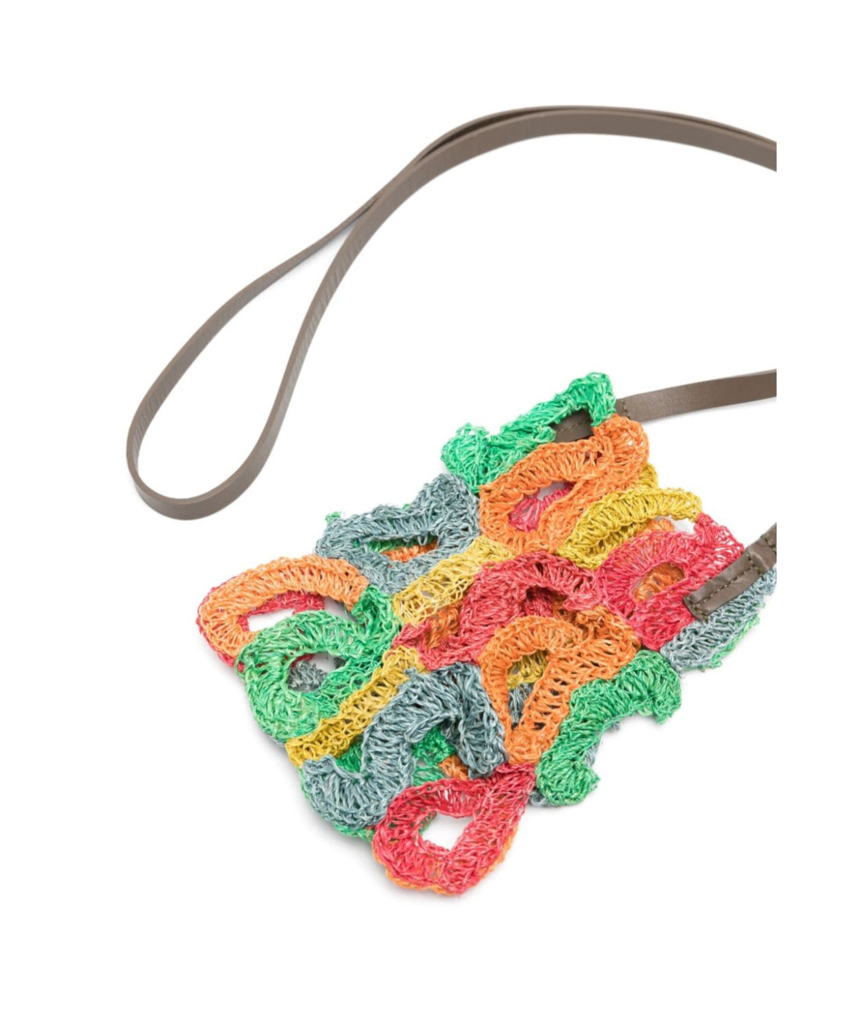 Sacai Crochet Knitted Rectangle Crossbody Bag In Multicolor