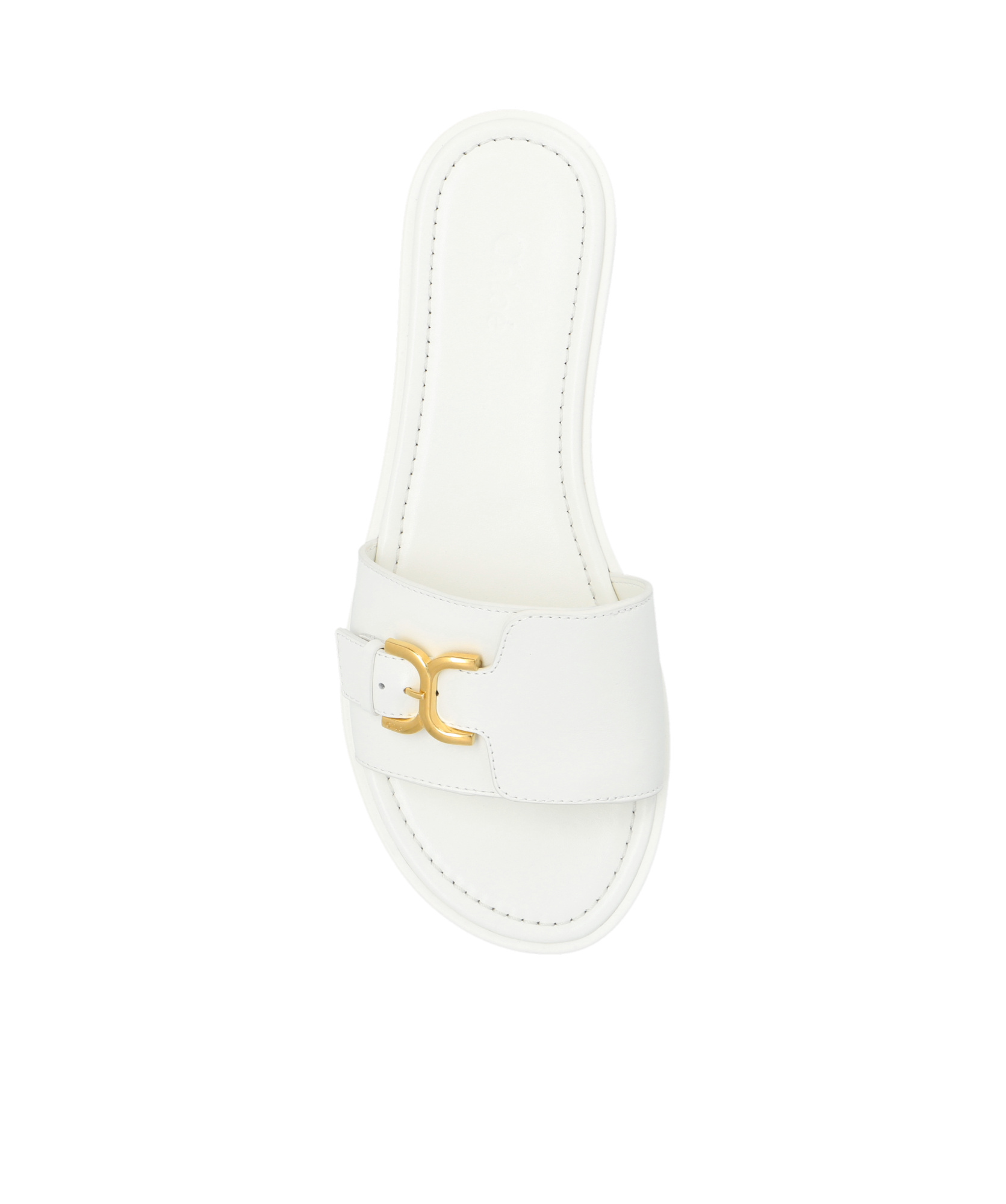 Chloé Marcie Buckle Detailed Slides In White
