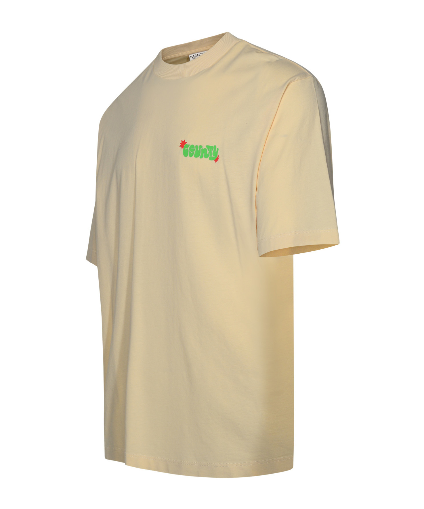 Marcelo Burlon County Of Milan 'solsticio' Beige Cotton T-shirt In Nude