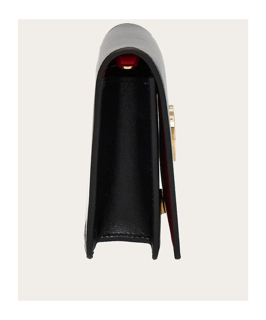 Ferragamo Women Gancini Leather Mini Bag In Black