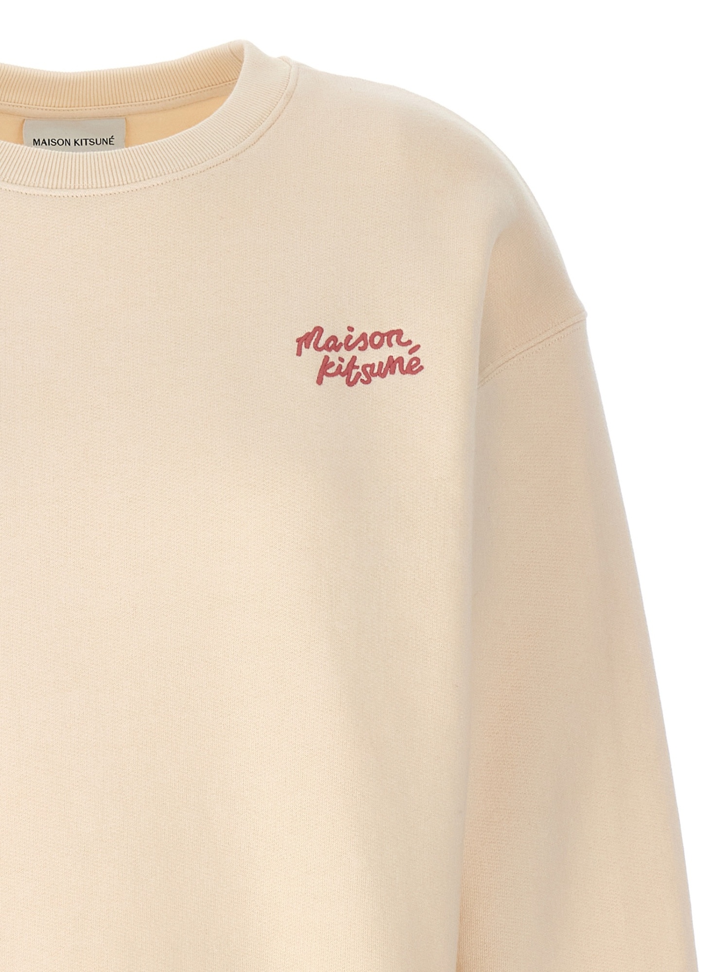 Shop Maison Kitsuné Handwriting Comfort Sweatshirt In Nude