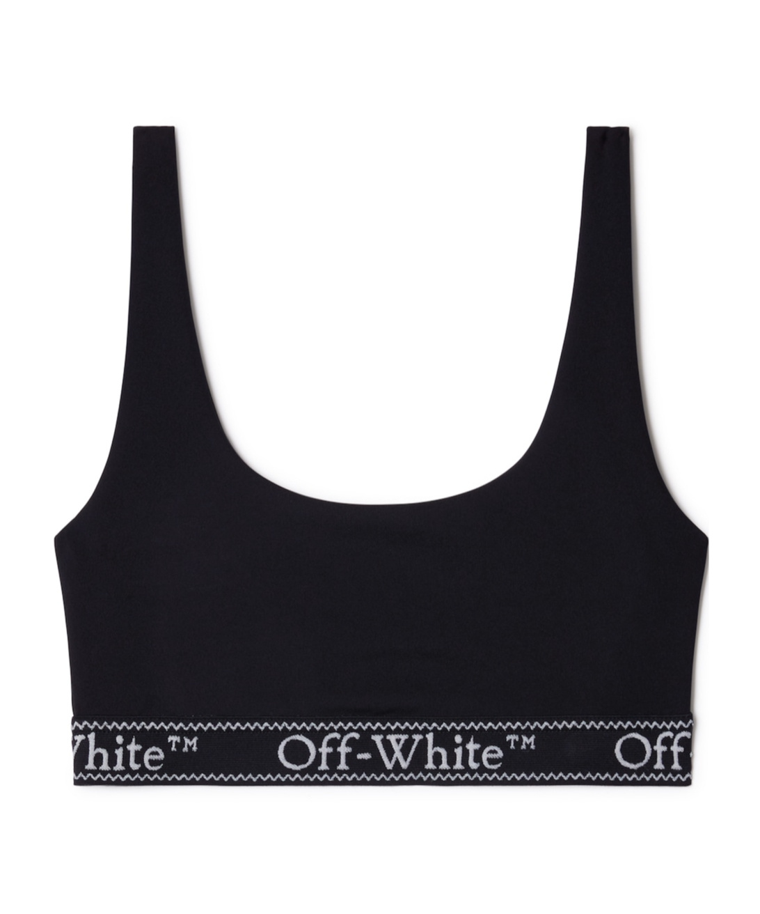 Off-white Logo-underband Crop Top In Black