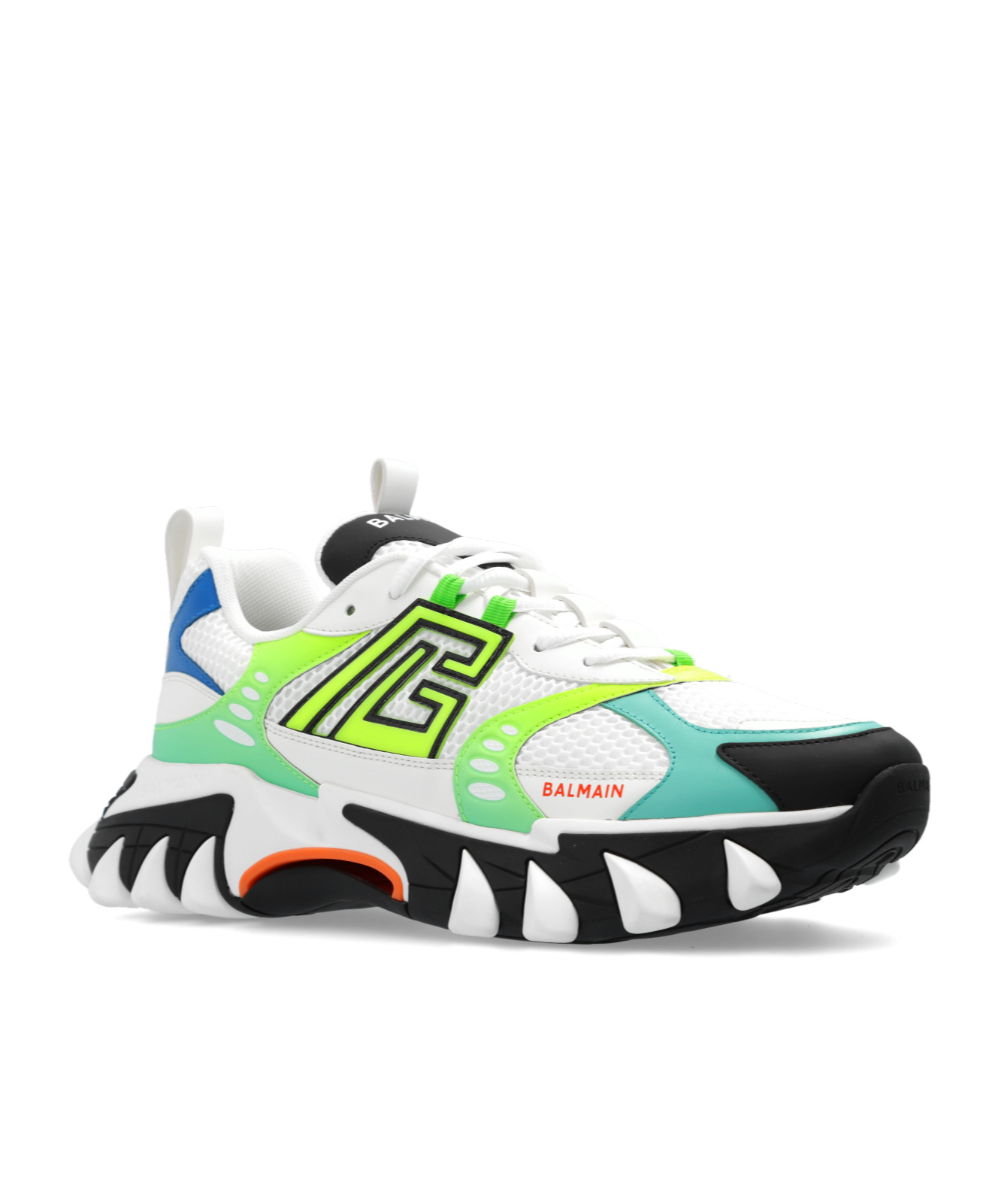 Balmain B-east Pb Trainers In Technical Materials And Mesh In White
