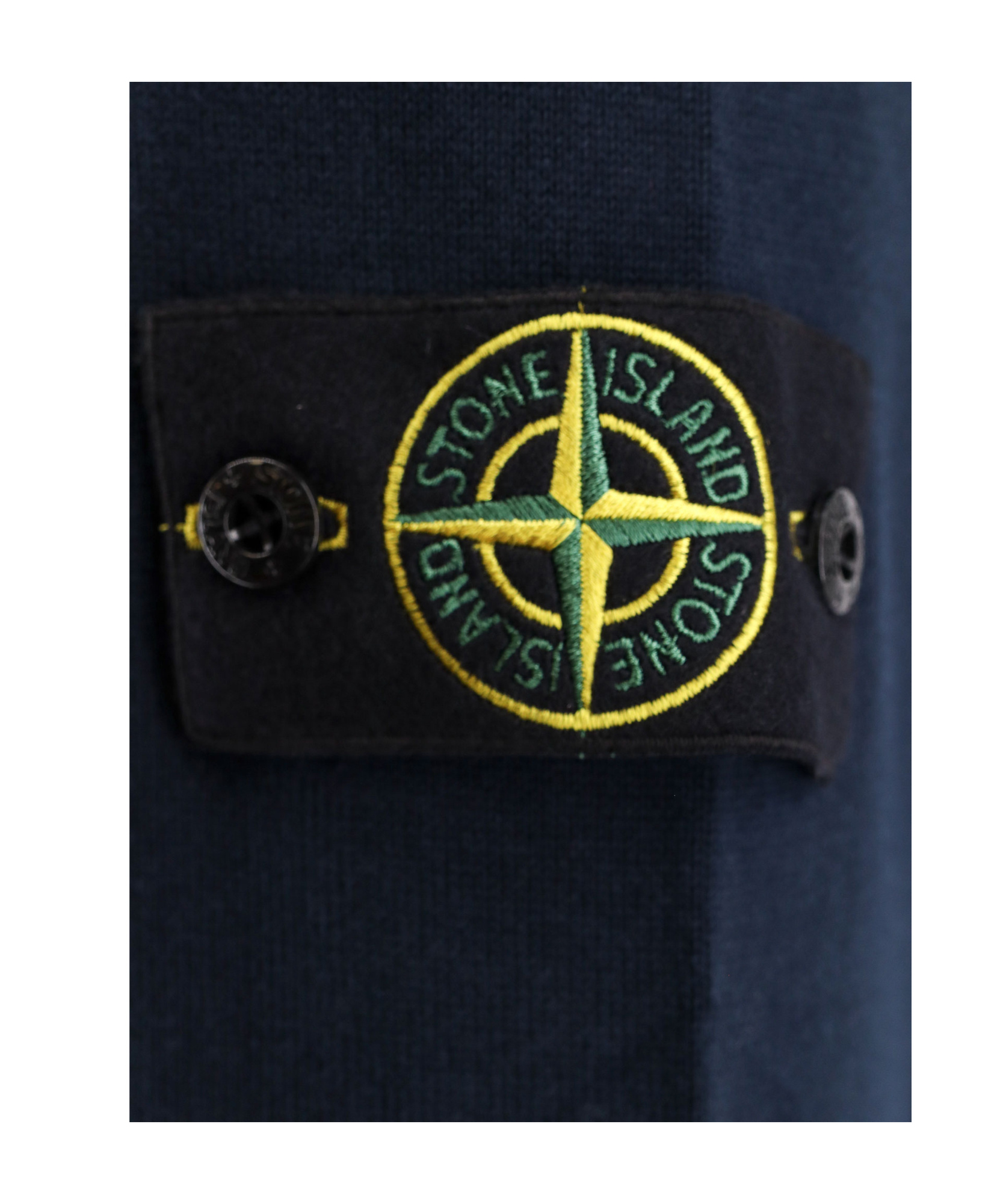 Stone Island Compass-badge Zip-up Sweatshirt In Blue