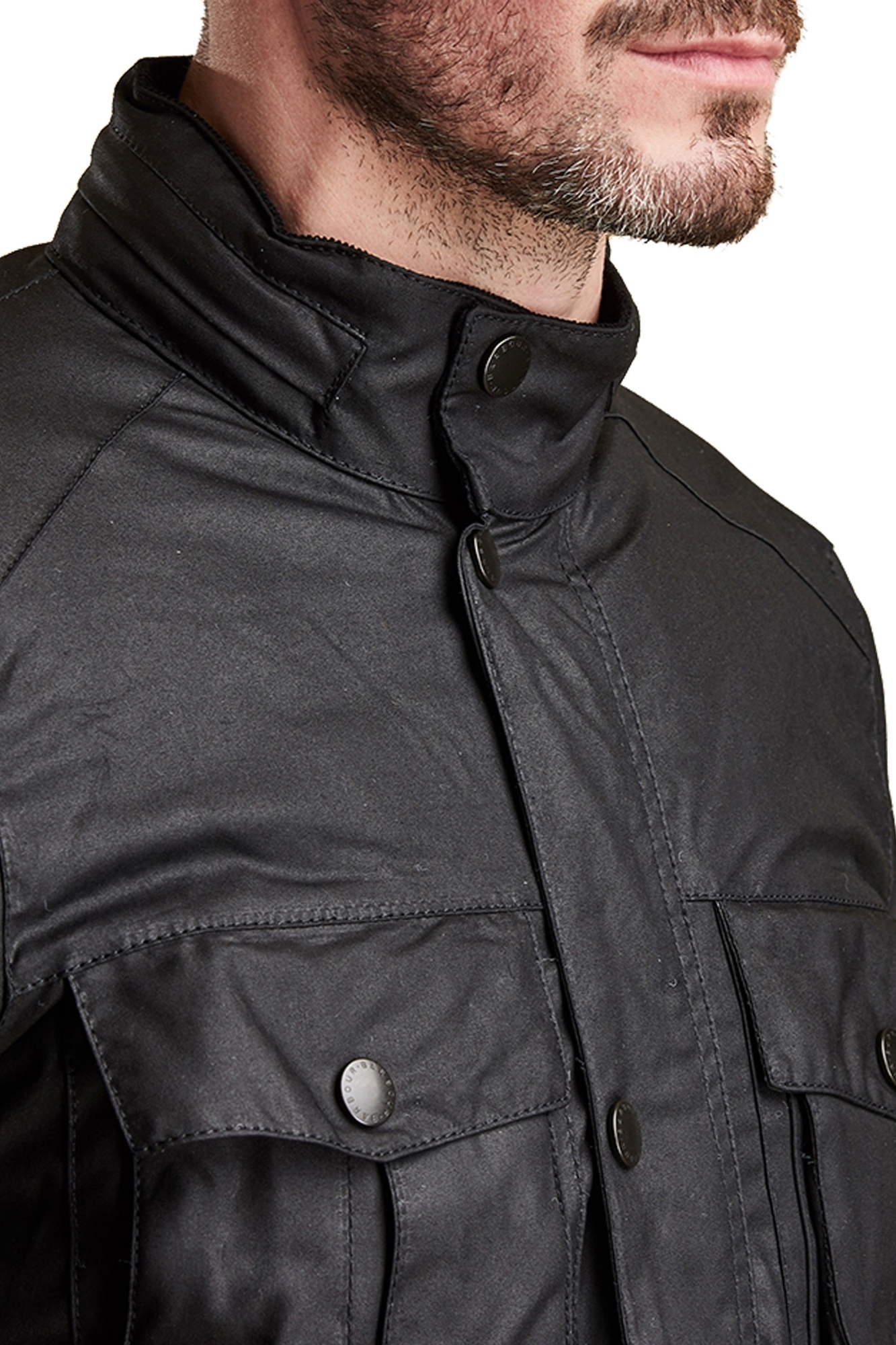Barbour Long-sleeved Casual Jacket In Black