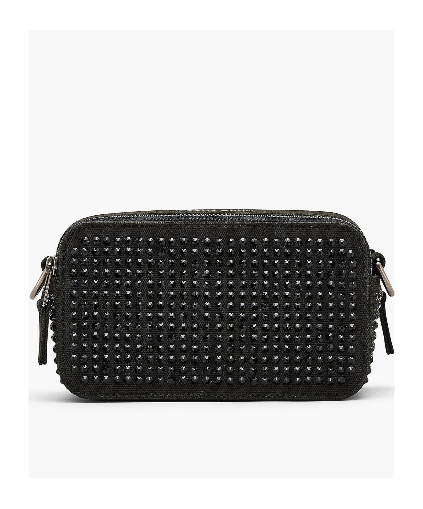 Marc Jacobs The Snapshot Crystal Embellished Camera Bag In Black