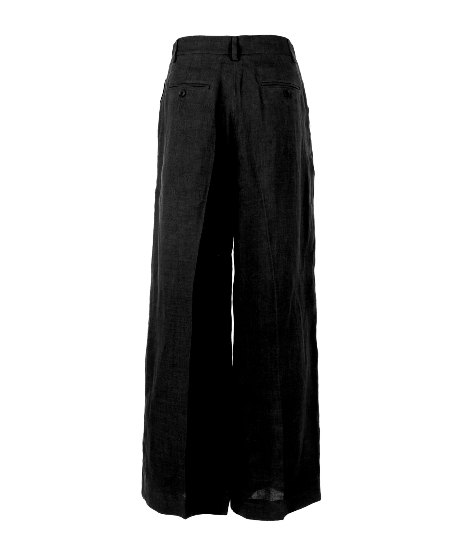 Weekend Max Mara Black Linen Trousers In Black
