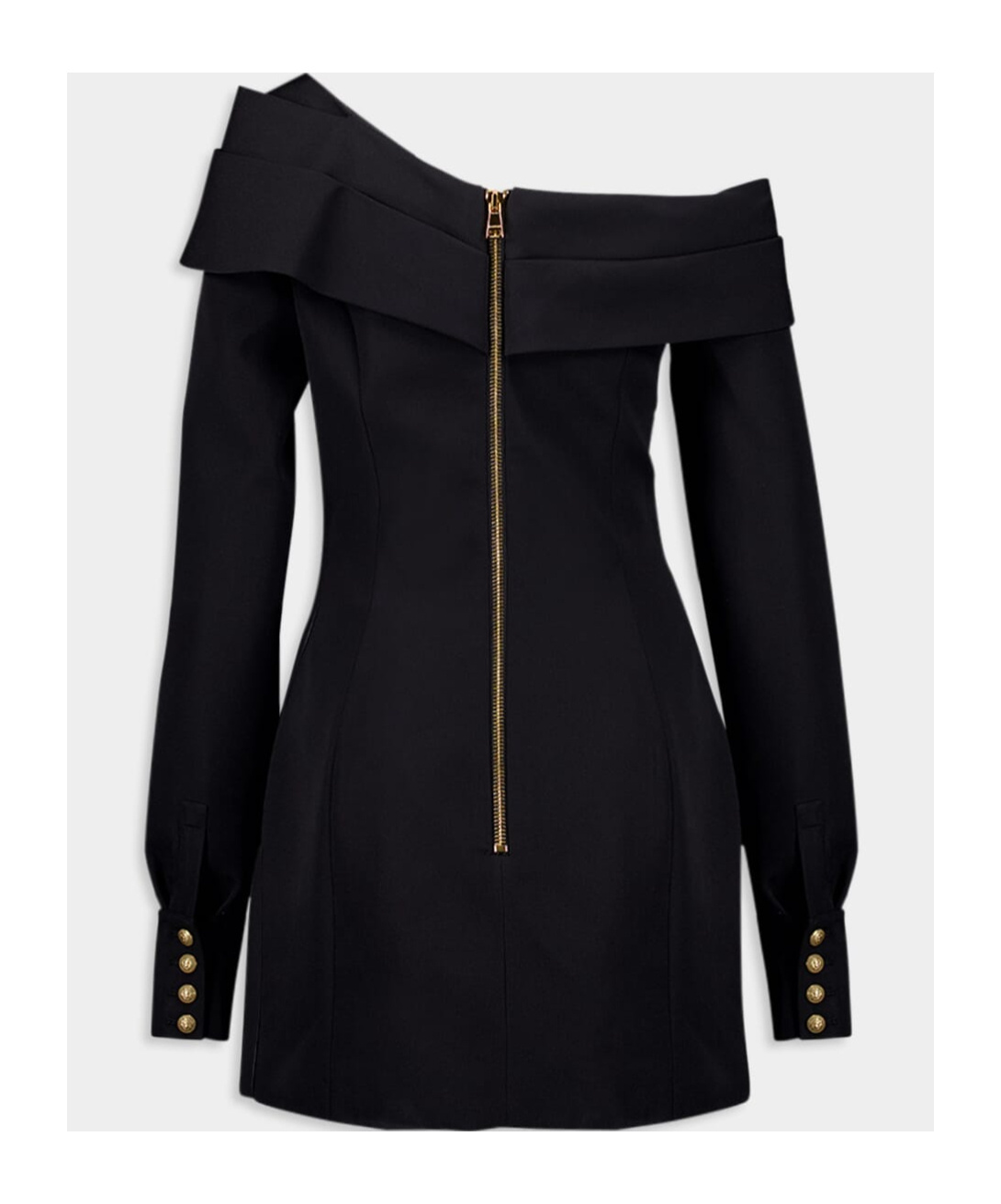 Balmain A Shoulder-length Dress In Black