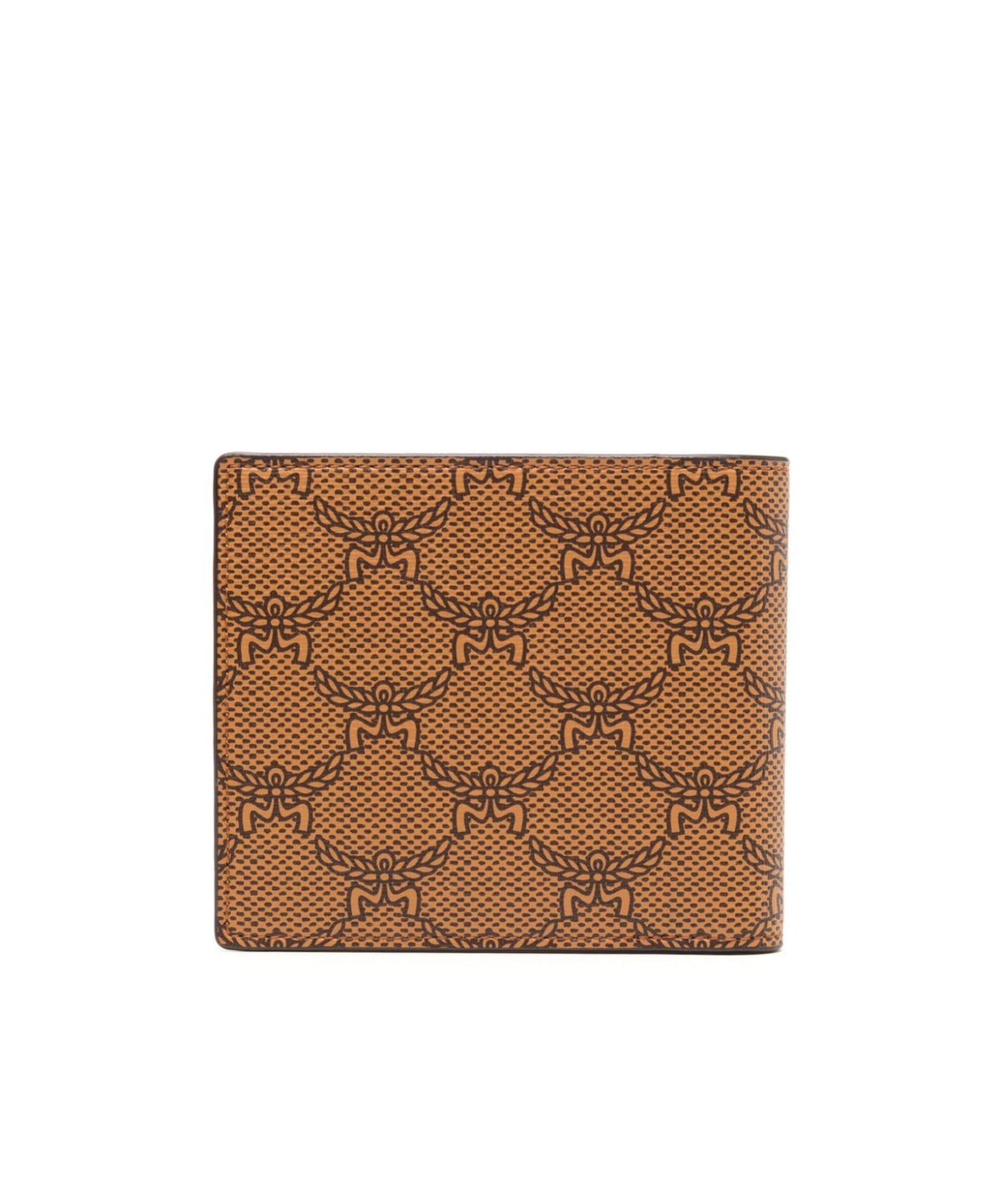 Mcm Logo Wallet In Brown
