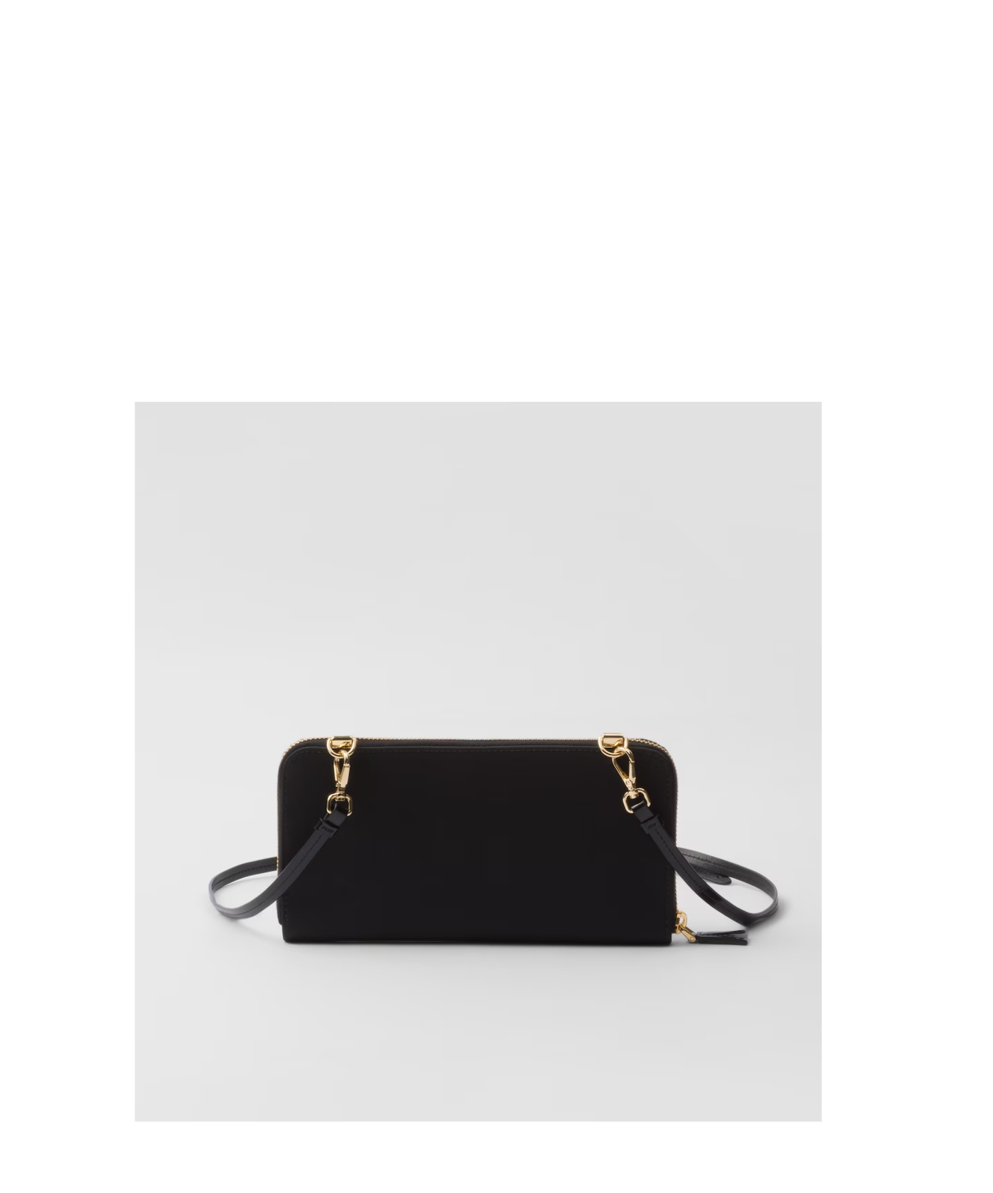 Prada Triangle-logo Leather Wallet In Black