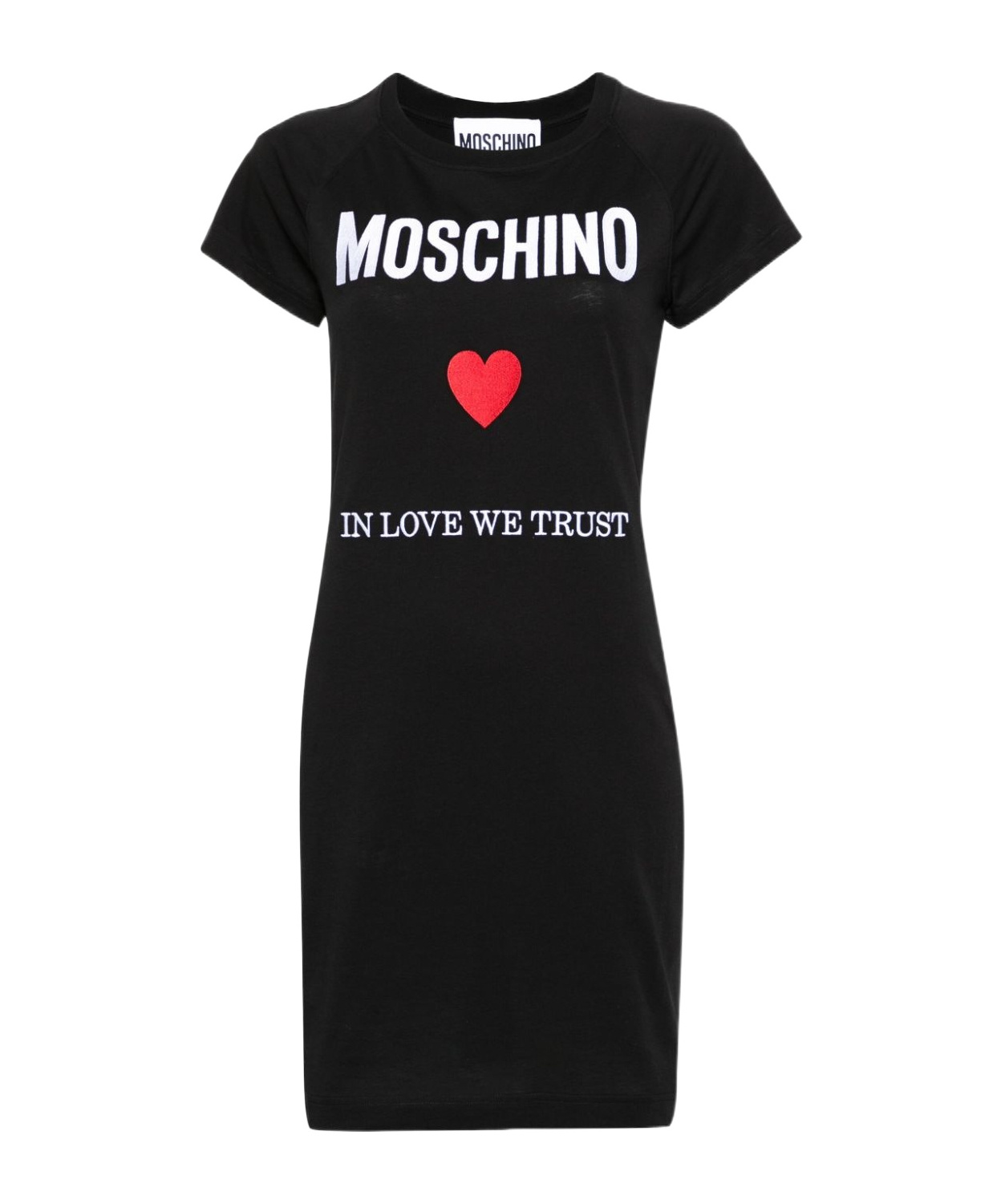 Moschino Dress With Logo In Black