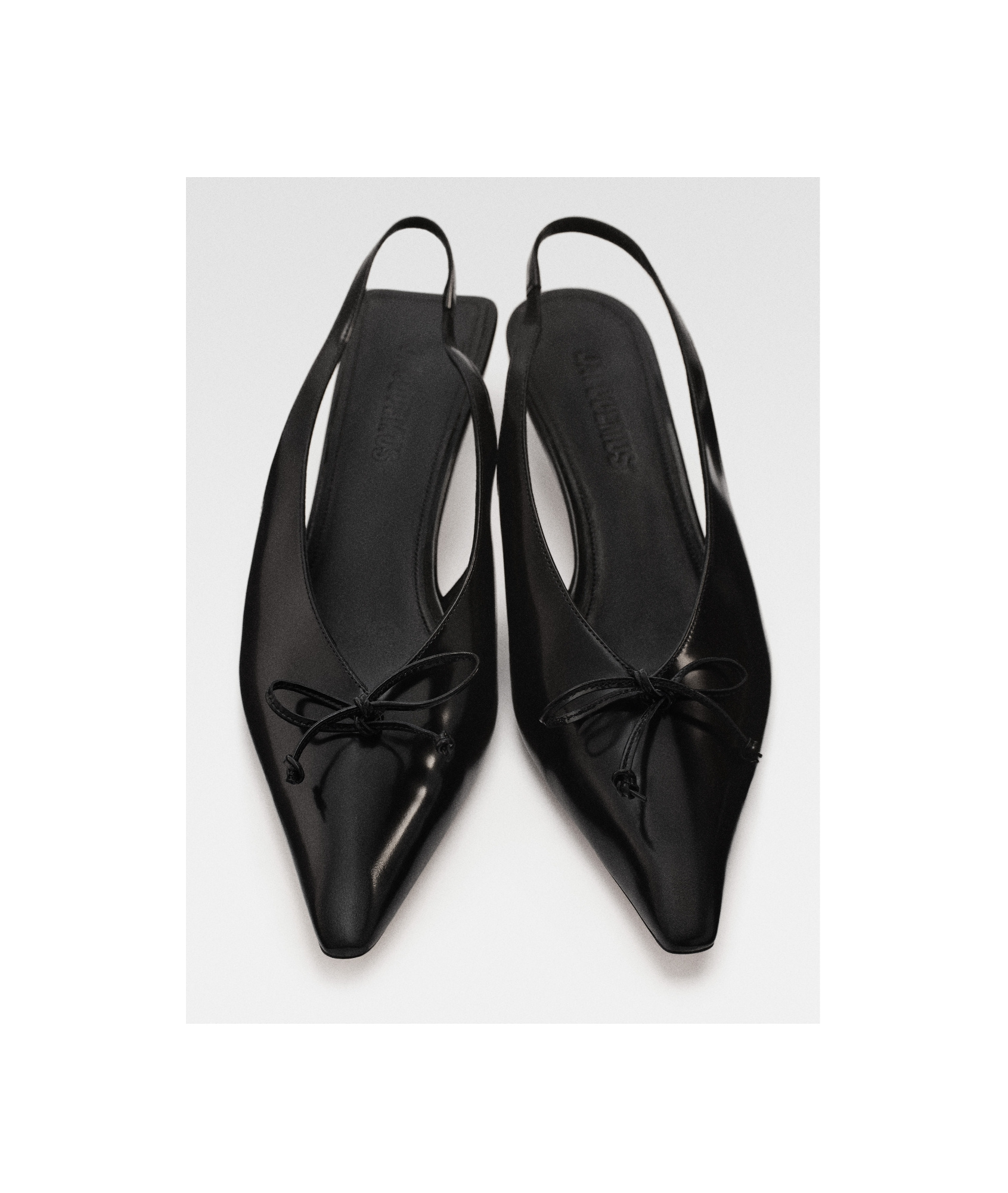Jacquemus Cubisto Bow-detailed Leather Slingback Pumps In Black