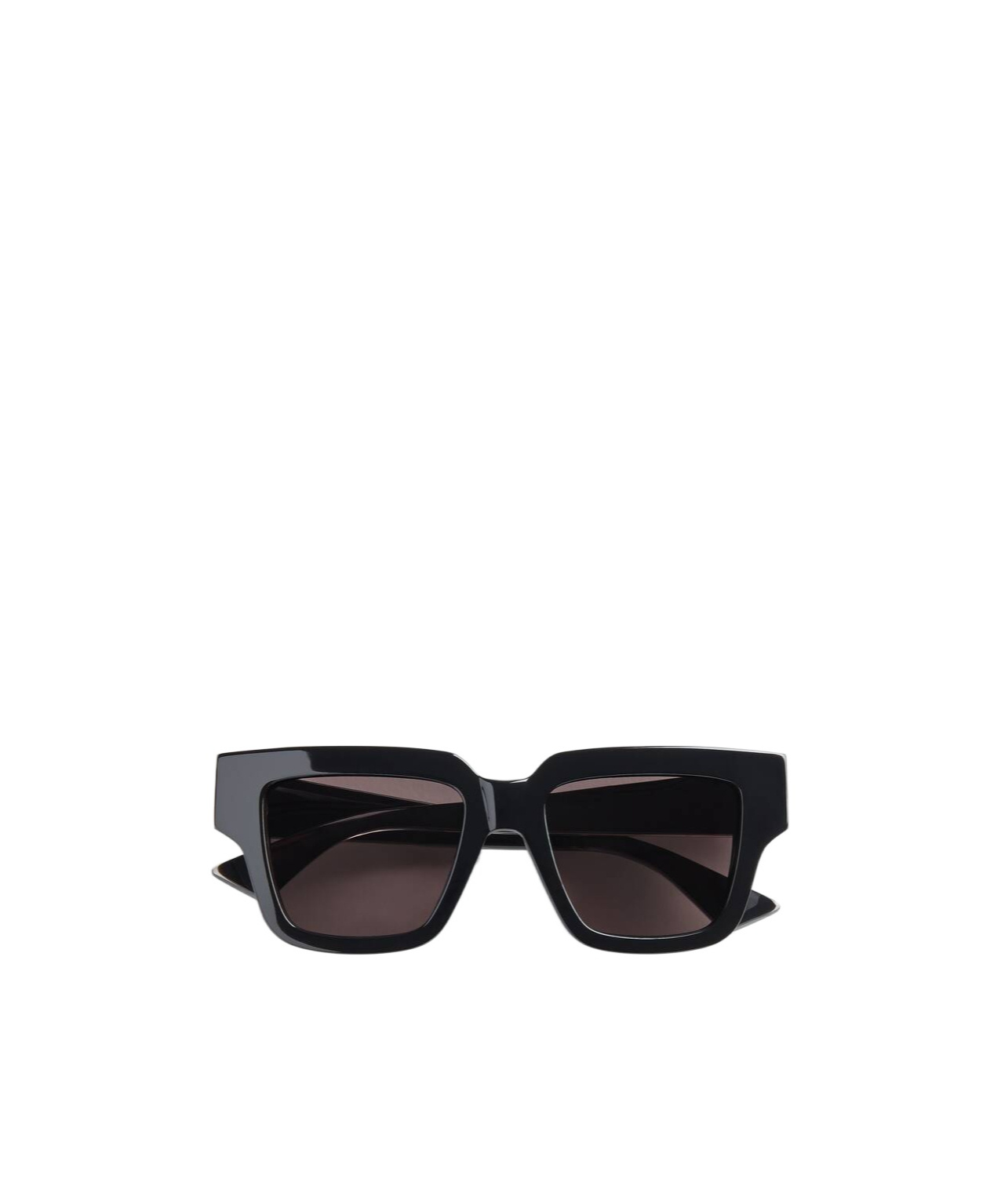 Bottega Veneta Logo-plaque Square-frame Sunglasses In Black