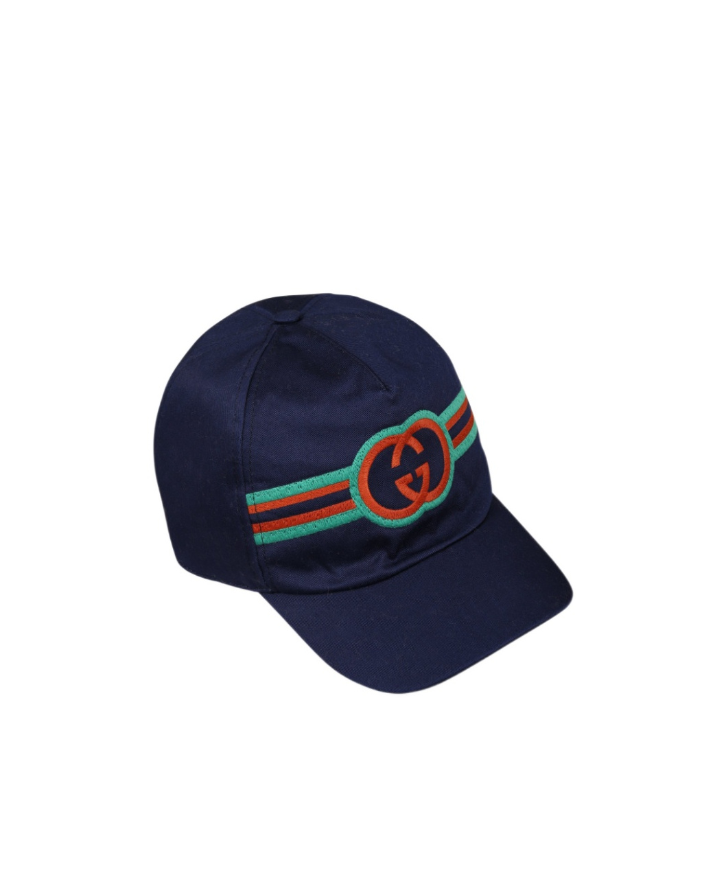 Gucci Interlocking G Logo Cotton Cap In Blue