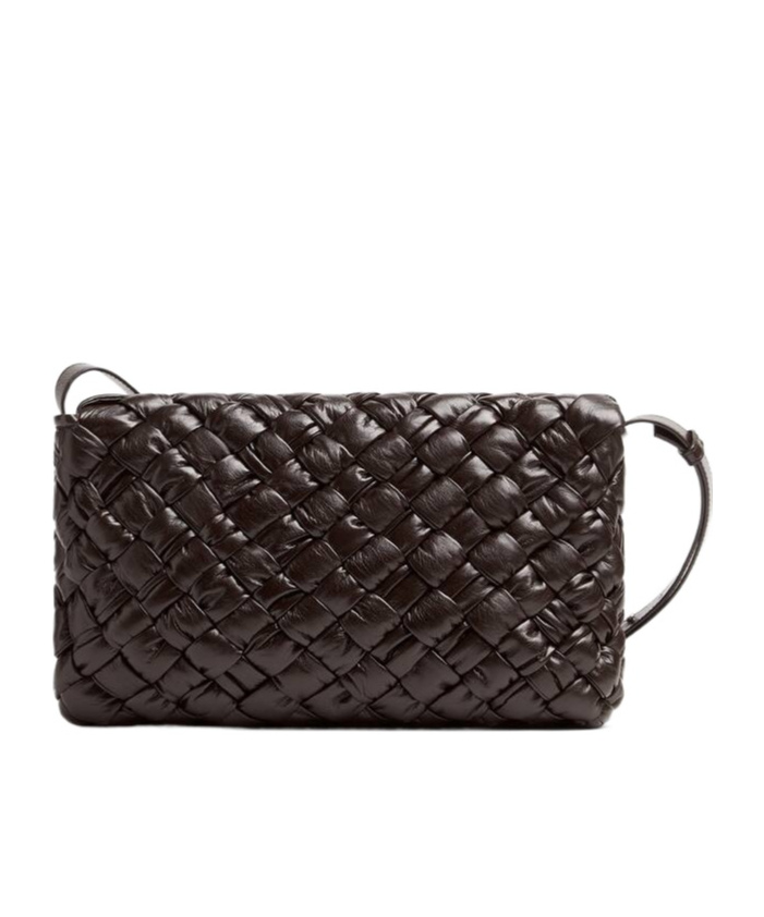 Bottega Veneta Rumple Messenger Woven Crossbody Bag In Brown