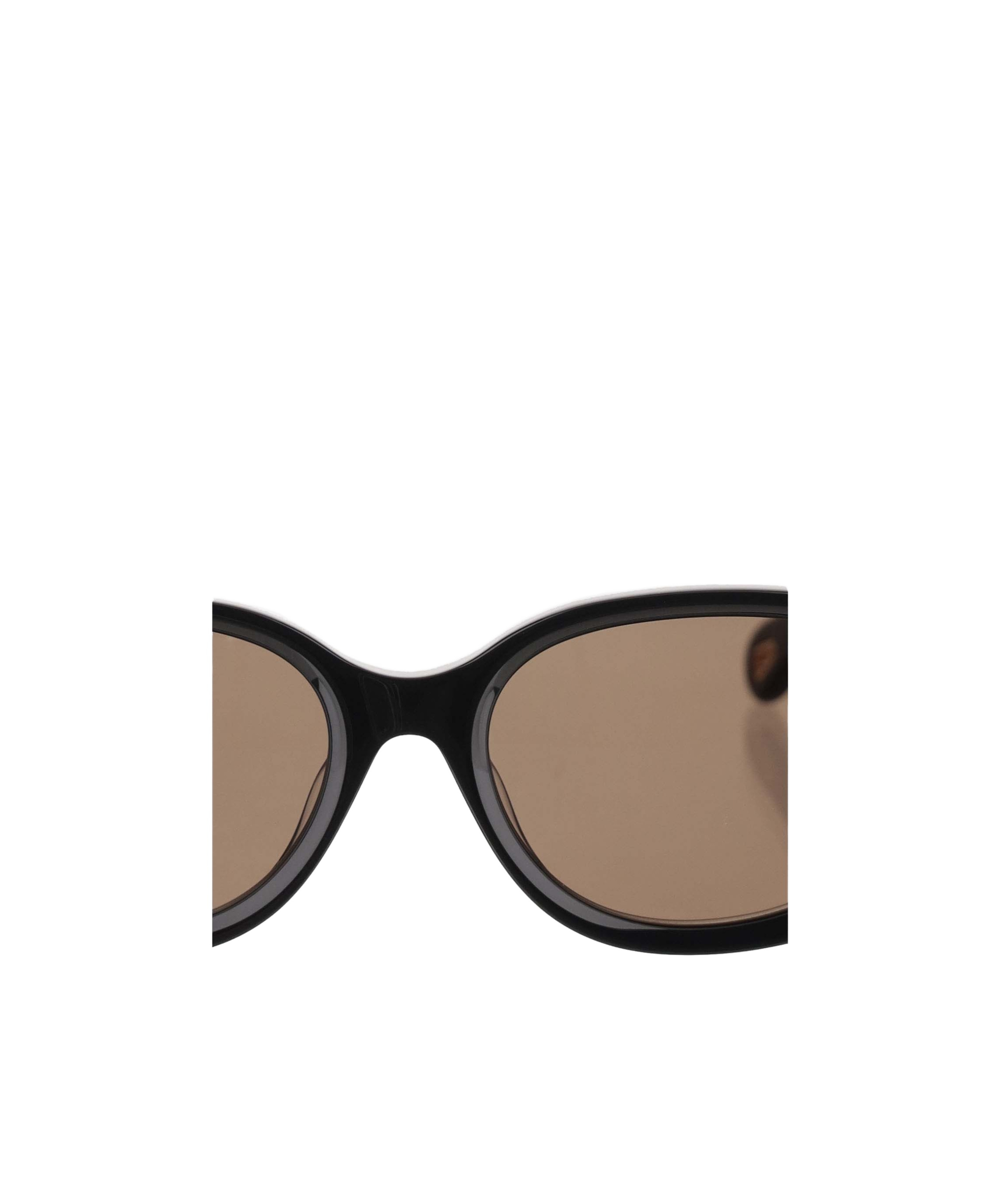 Chloé Logo-engraved Round-frame Sunglasses In Brown