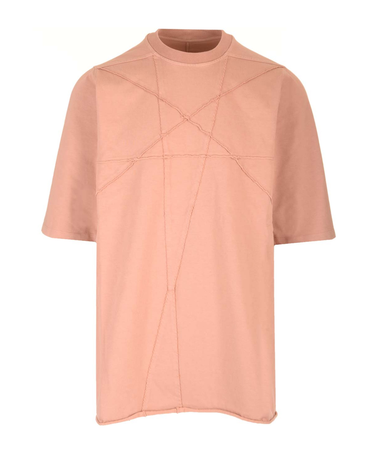 Rick Owens Drkshdw Jumbo Ss Cotton T-shirt In Pink