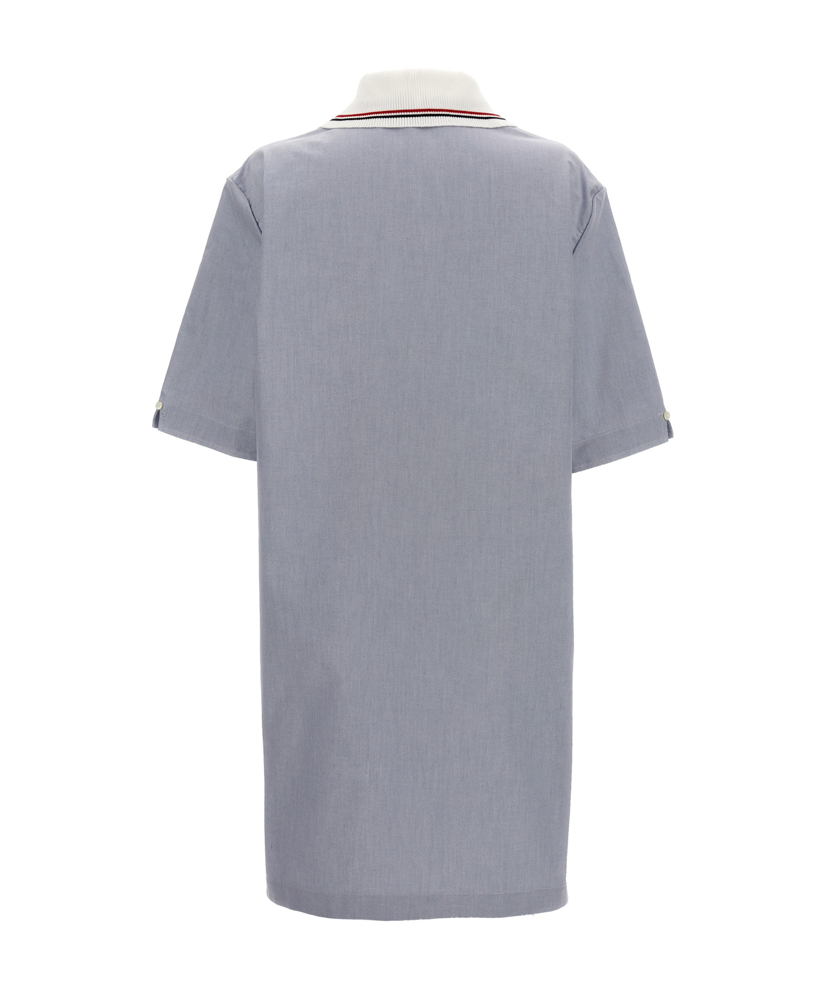 Thom Browne Light Blue Broderie Anglaise Dress In Gray