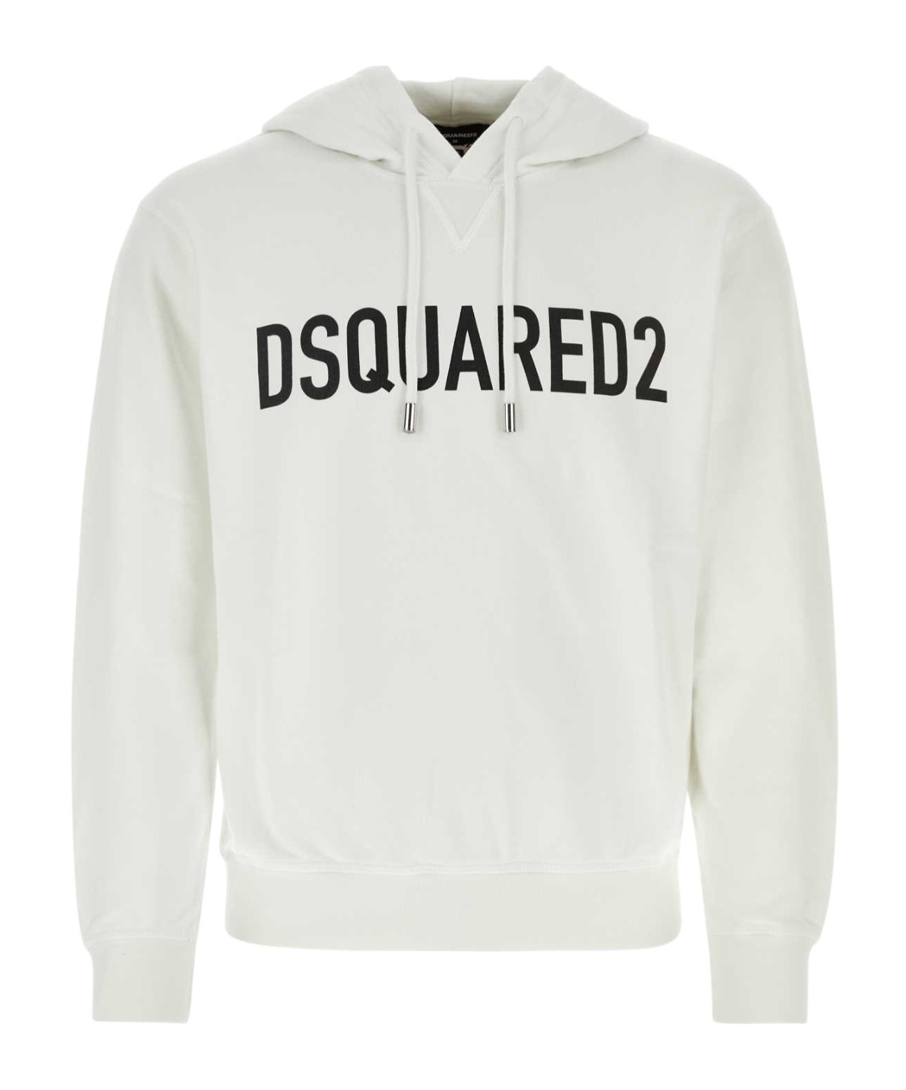 Dsquared2 Logo-print Cotton Hoodie In Gray