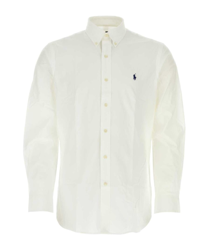 Polo Ralph Lauren Camicia In Cotone Bianco Uomo In White