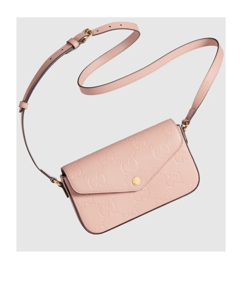 Gucci Gg Super Mini Shoulder Bag In Nude