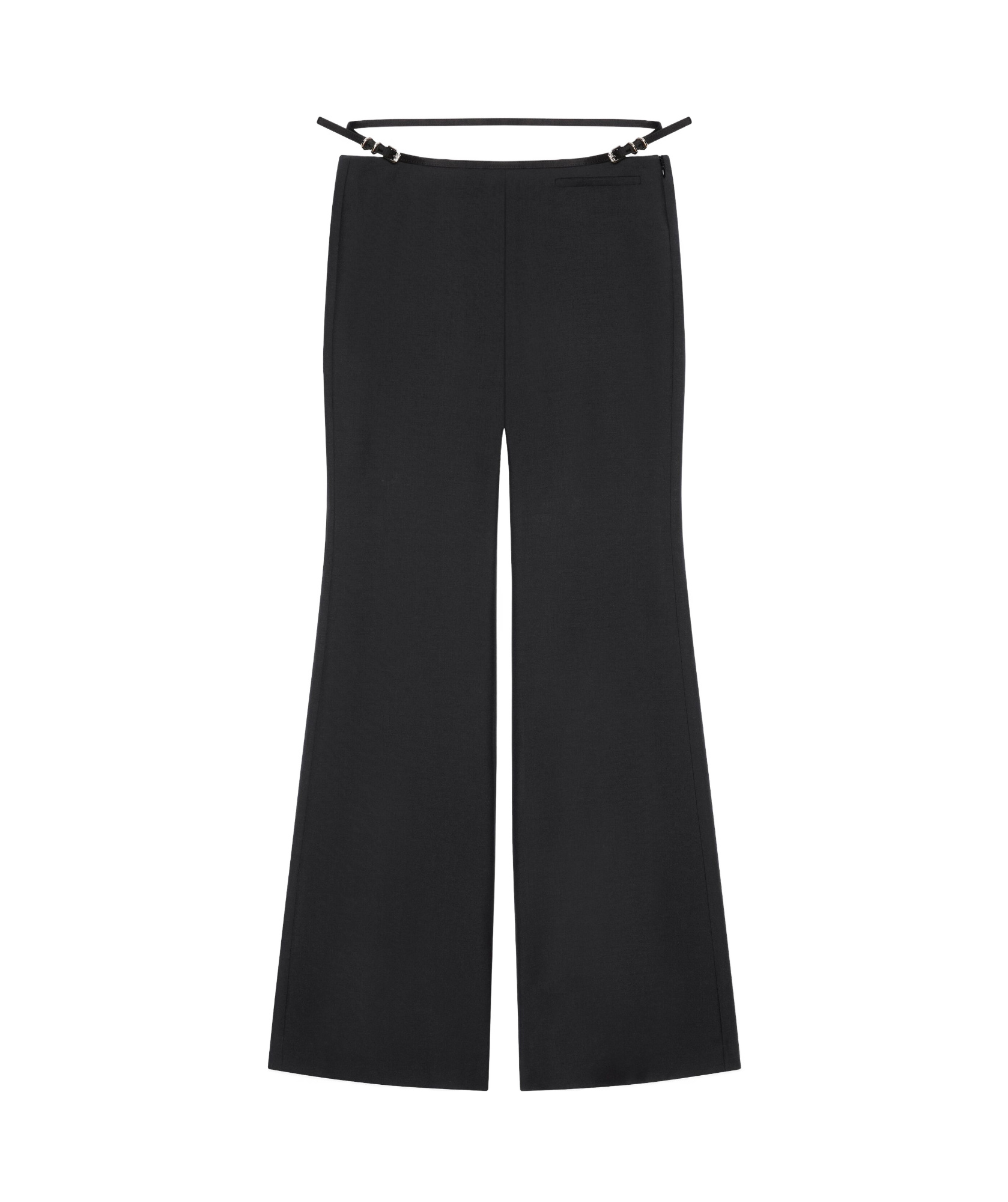 Givenchy Low-waisted Wool Flared Trousers In Black