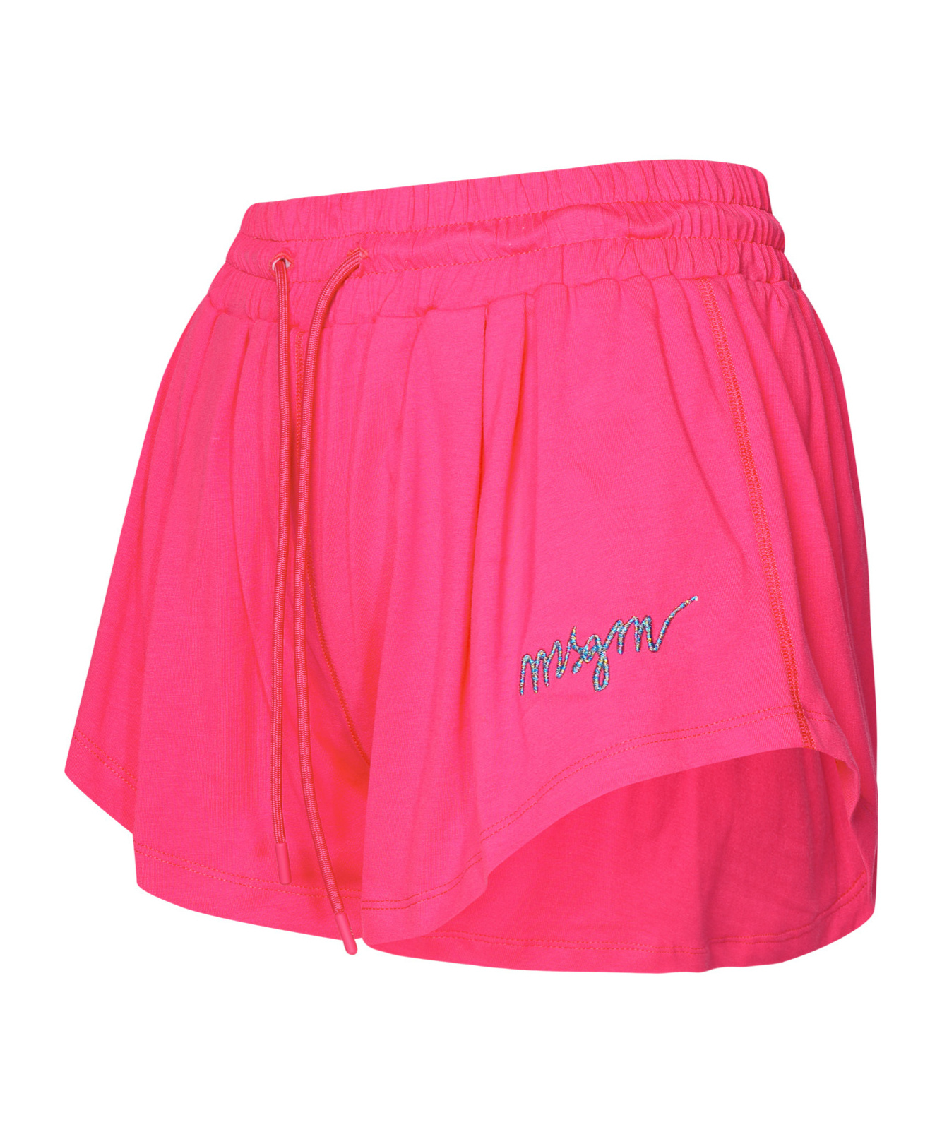 Msgm Cotton Shorts Elasticated Waistband In Pink
