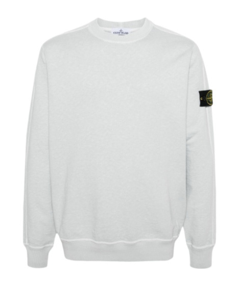 Stone Island Sweatshirt With Detachable Patch In Blue