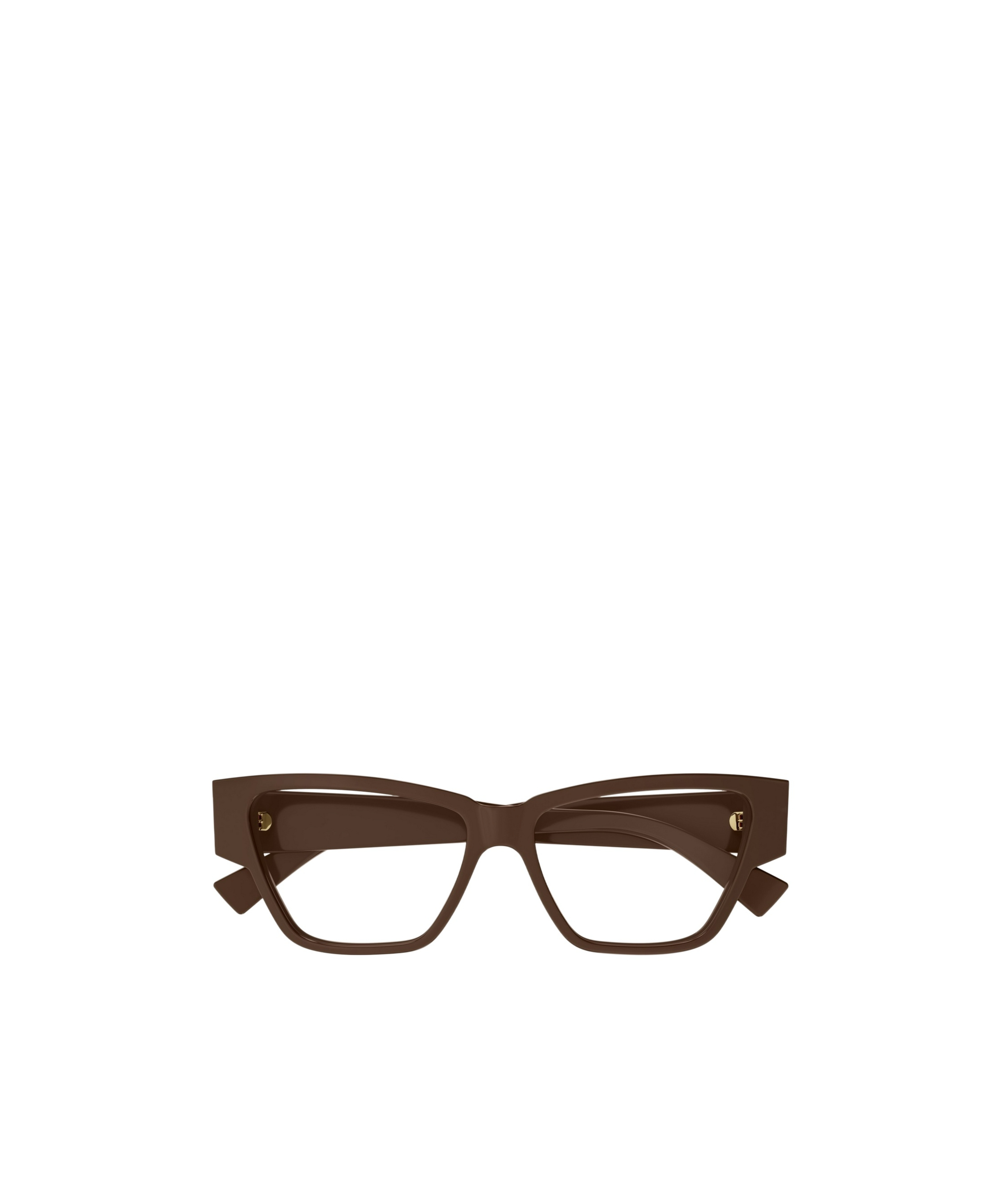 Bottega Veneta Geometric Frame Flat Mirror In Brown