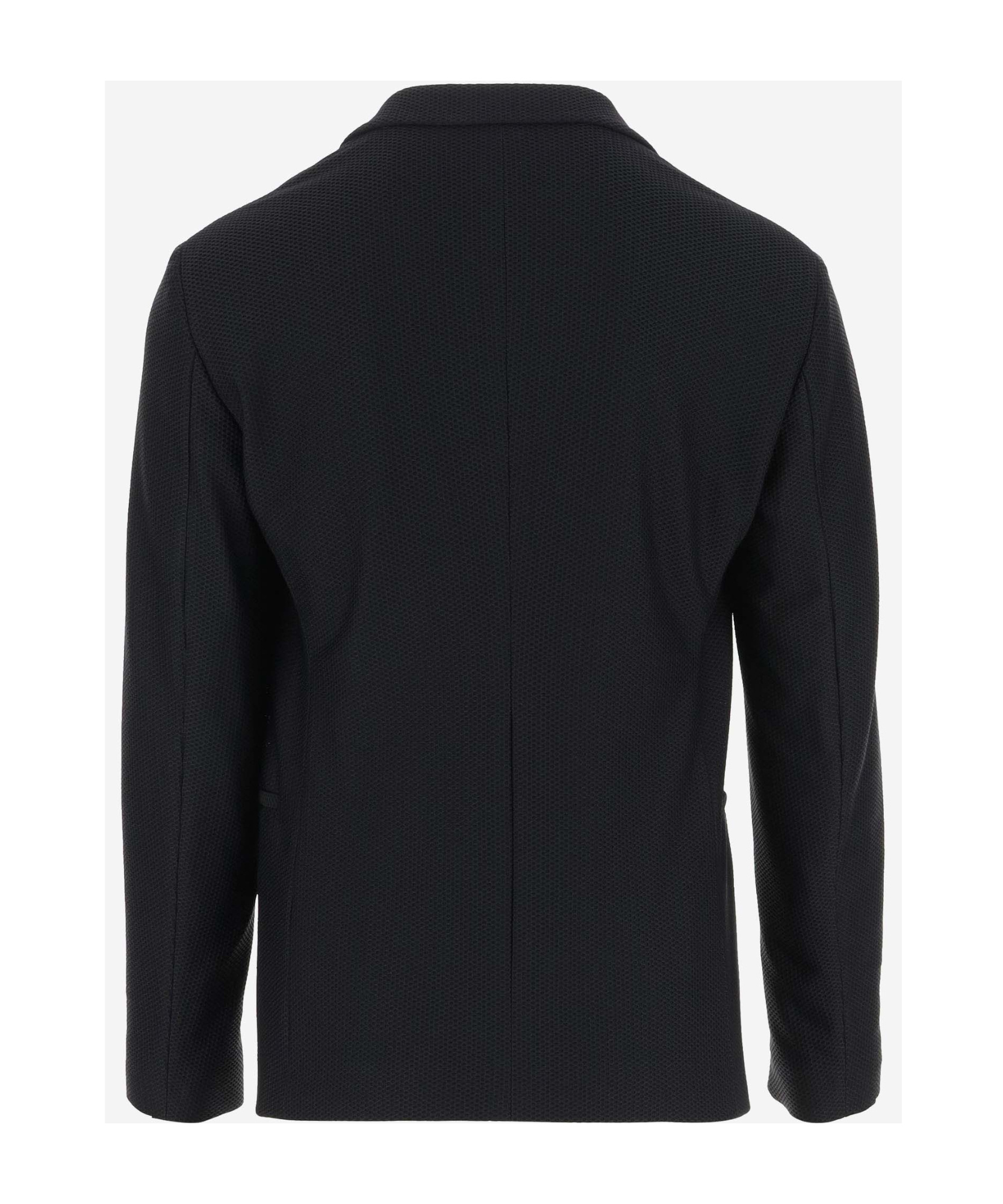 Giorgio Armani Long Sleeved Suit Jacket In Black