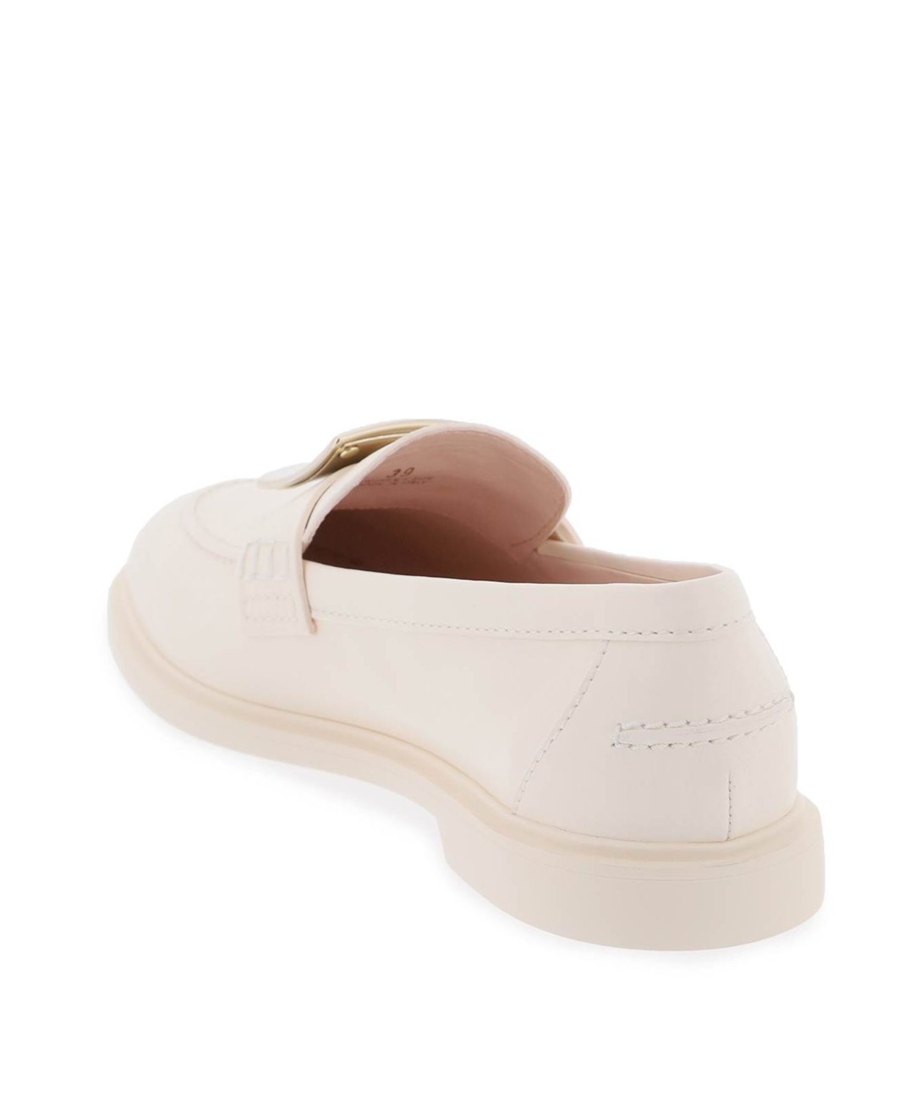 Roger Vivier Women's Viv Ranger Leather Loafers In Nude