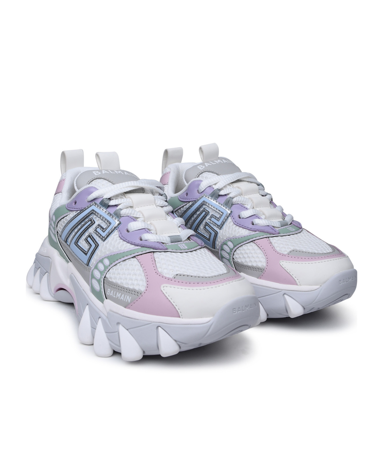 BALMAIN B-EAST PB TRAINERS IN TECHNICAL MATERIALS AND MESH