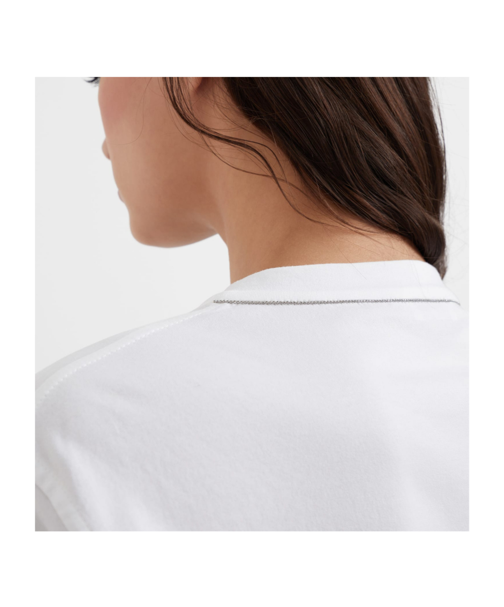 Brunello Cucinelli Versatile Crew Neck Short Sleeve Top In White