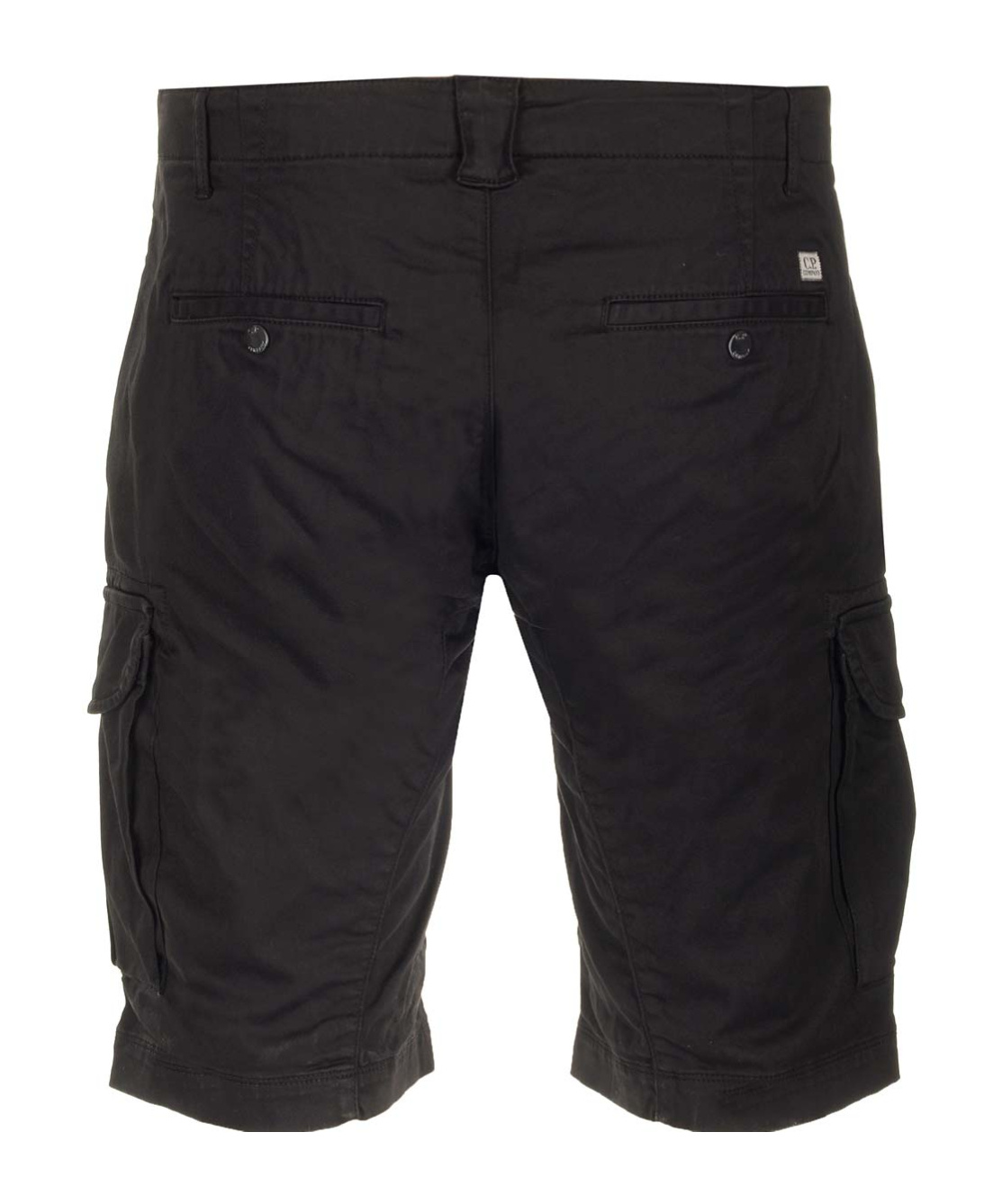 C.p. Company Fleece Cargo Bermuda Shorts Pockets In Black