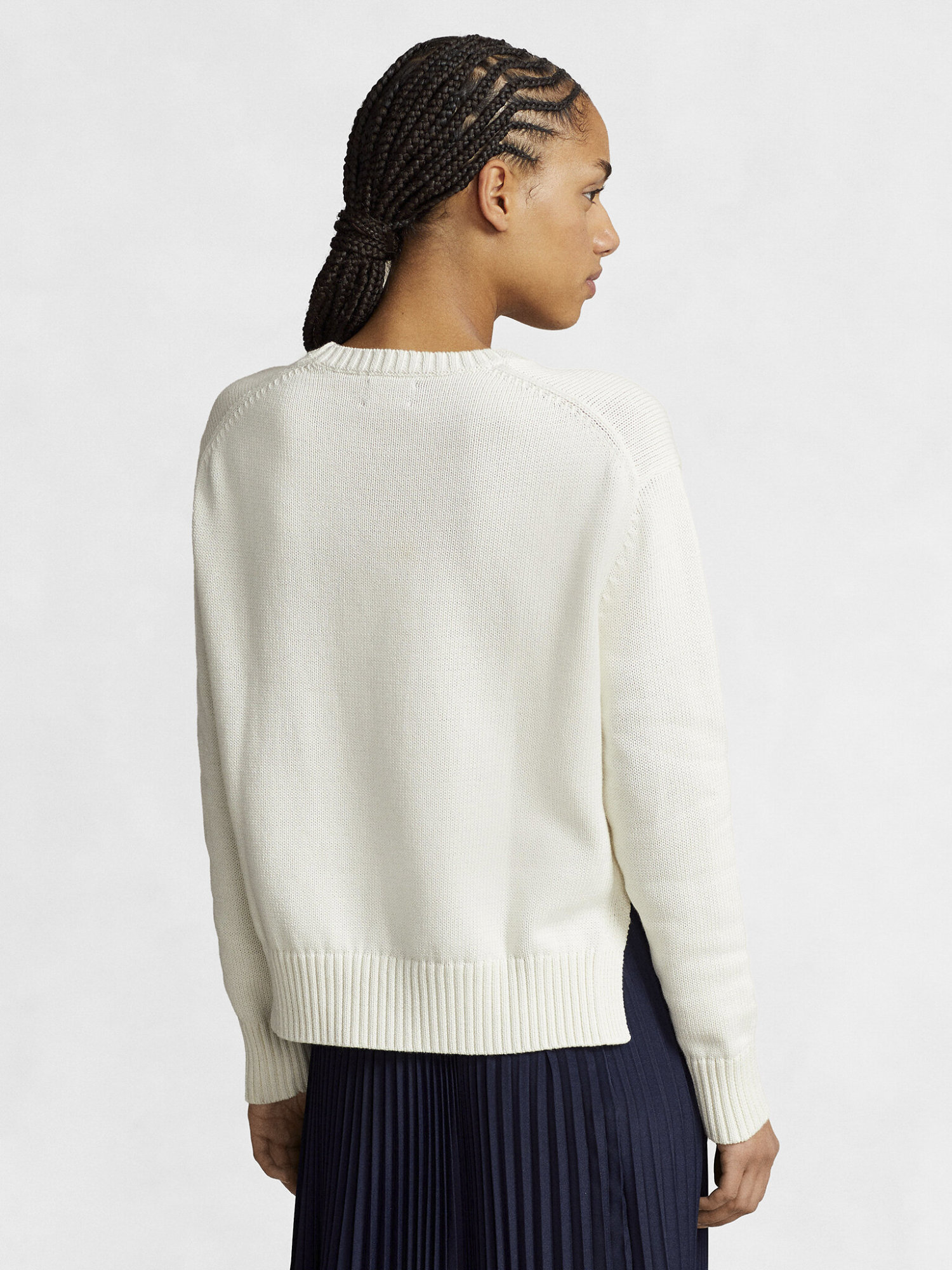 POLO RALPH LAUREN POLO RALPH LAUREN LOGO CREW NECK KNITTED SWEATER