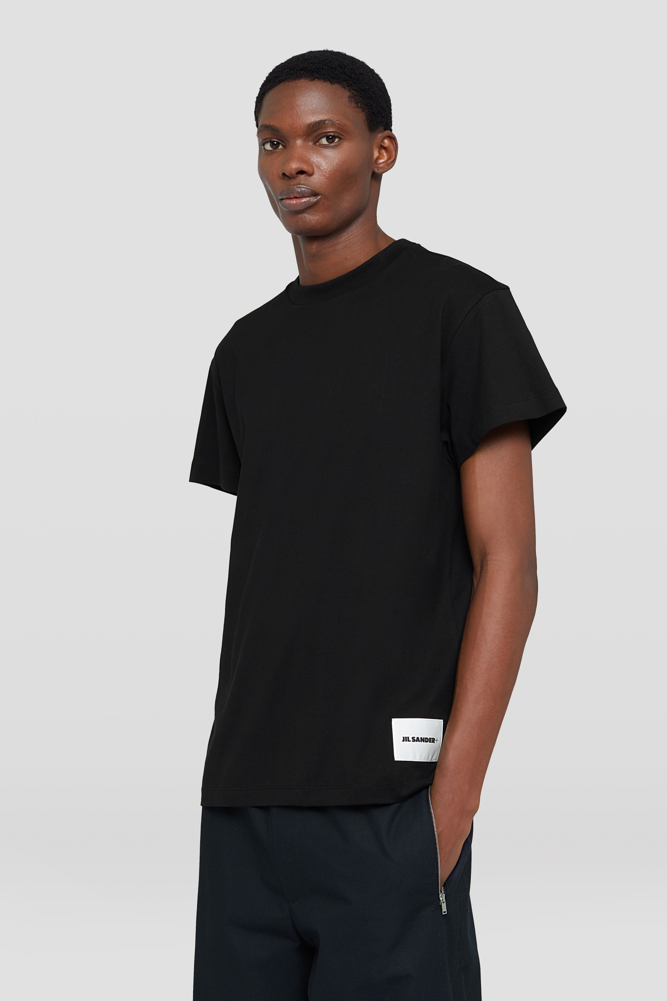 Jil Sander Short Sleeve 3 Pack T-shirt Set Clothing In Black