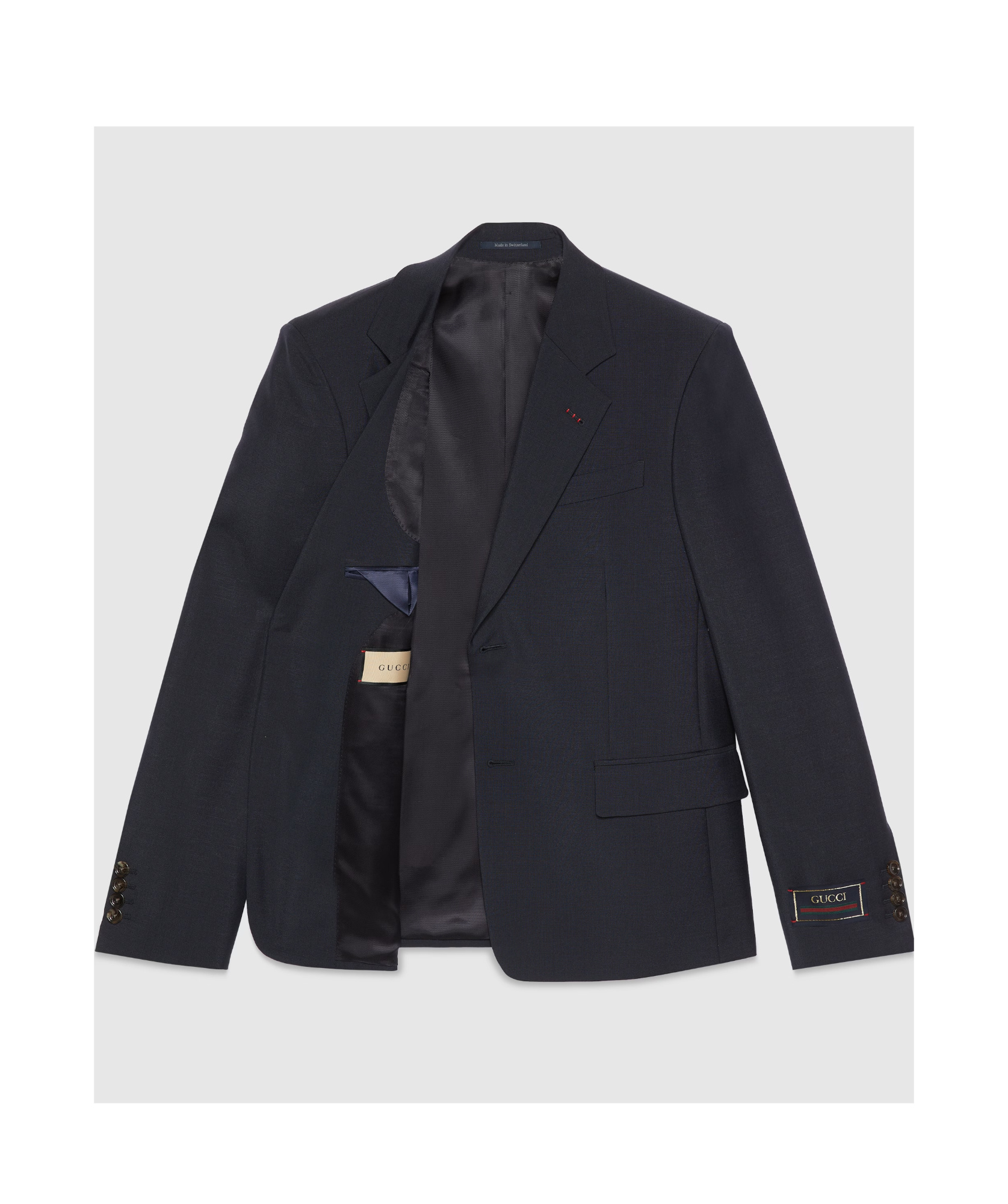 Gucci Men's Wool Single-breasted Suit In Black
