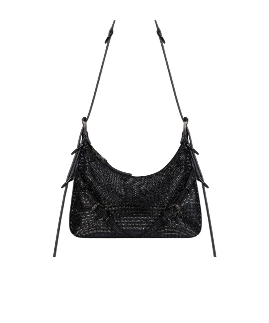 Givenchy Voyou Mini Shoulder Bag In Tumbled Leather In Black