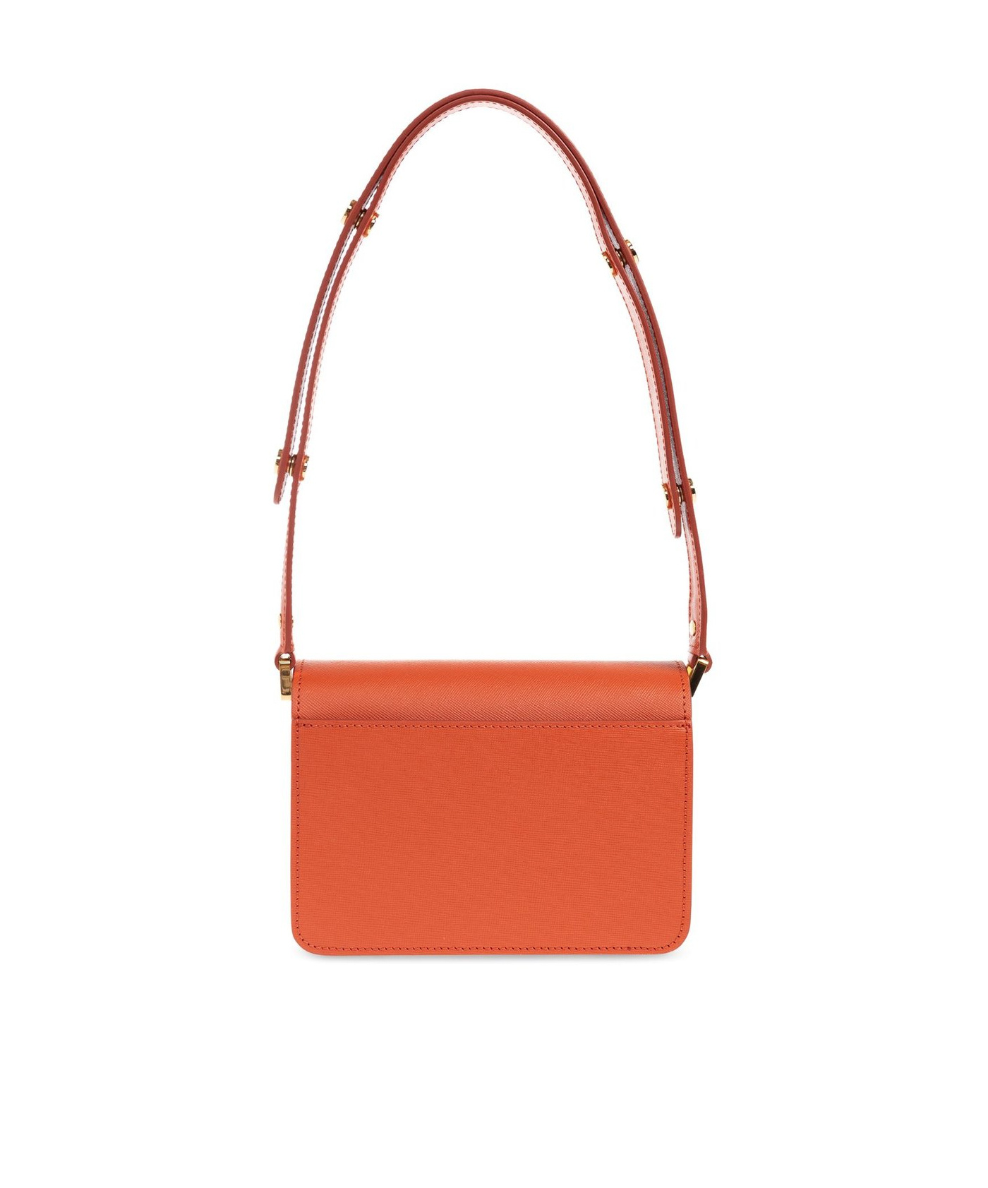 Marni Trunk Leather Crossbody Bag In Red
