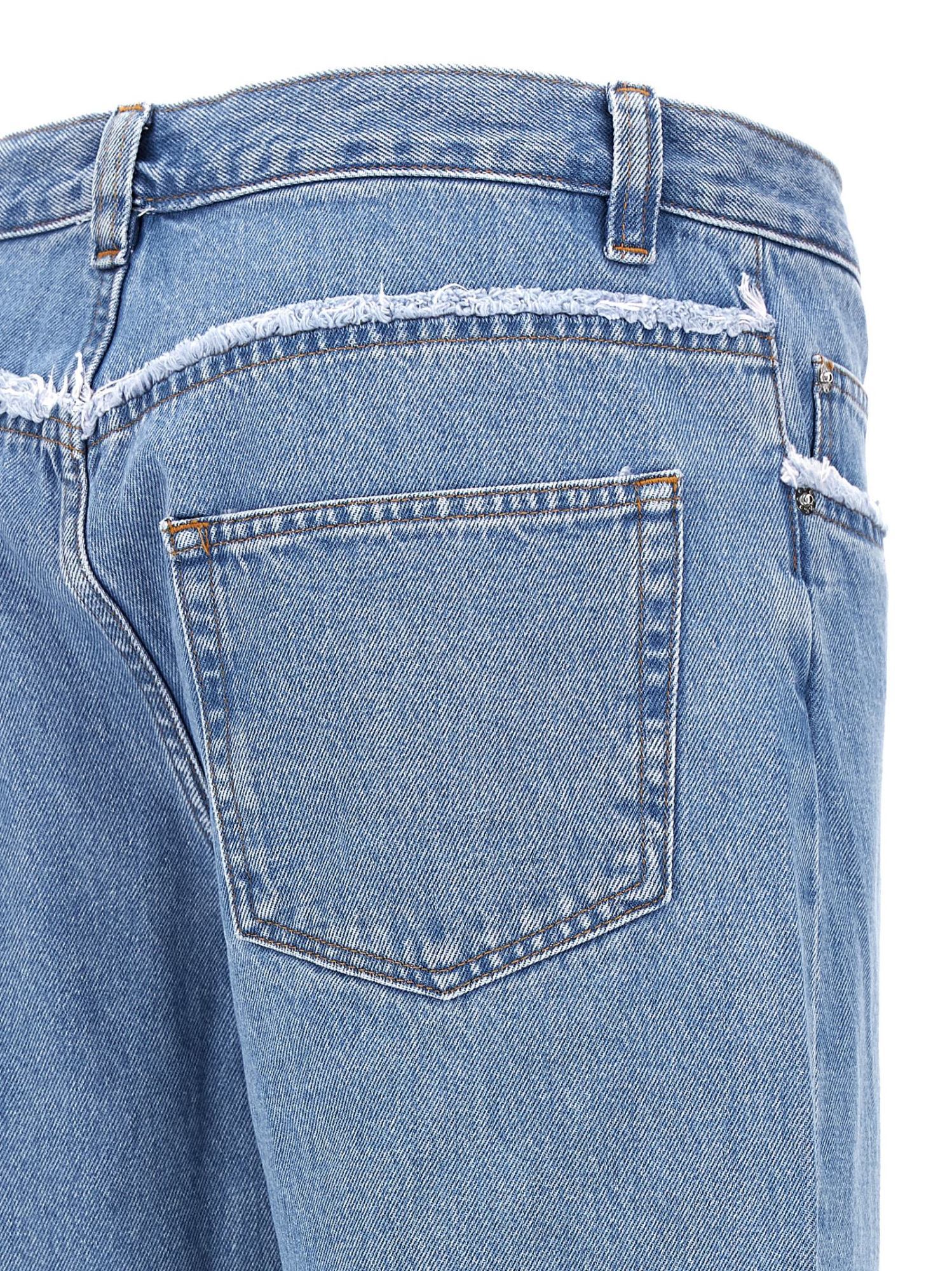 Apc Relaxed Raw Edge Jeans Light Blue In Blue