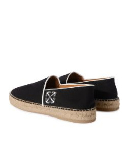Off-white Anglette Arrow-embroidered Espadrilles In Black