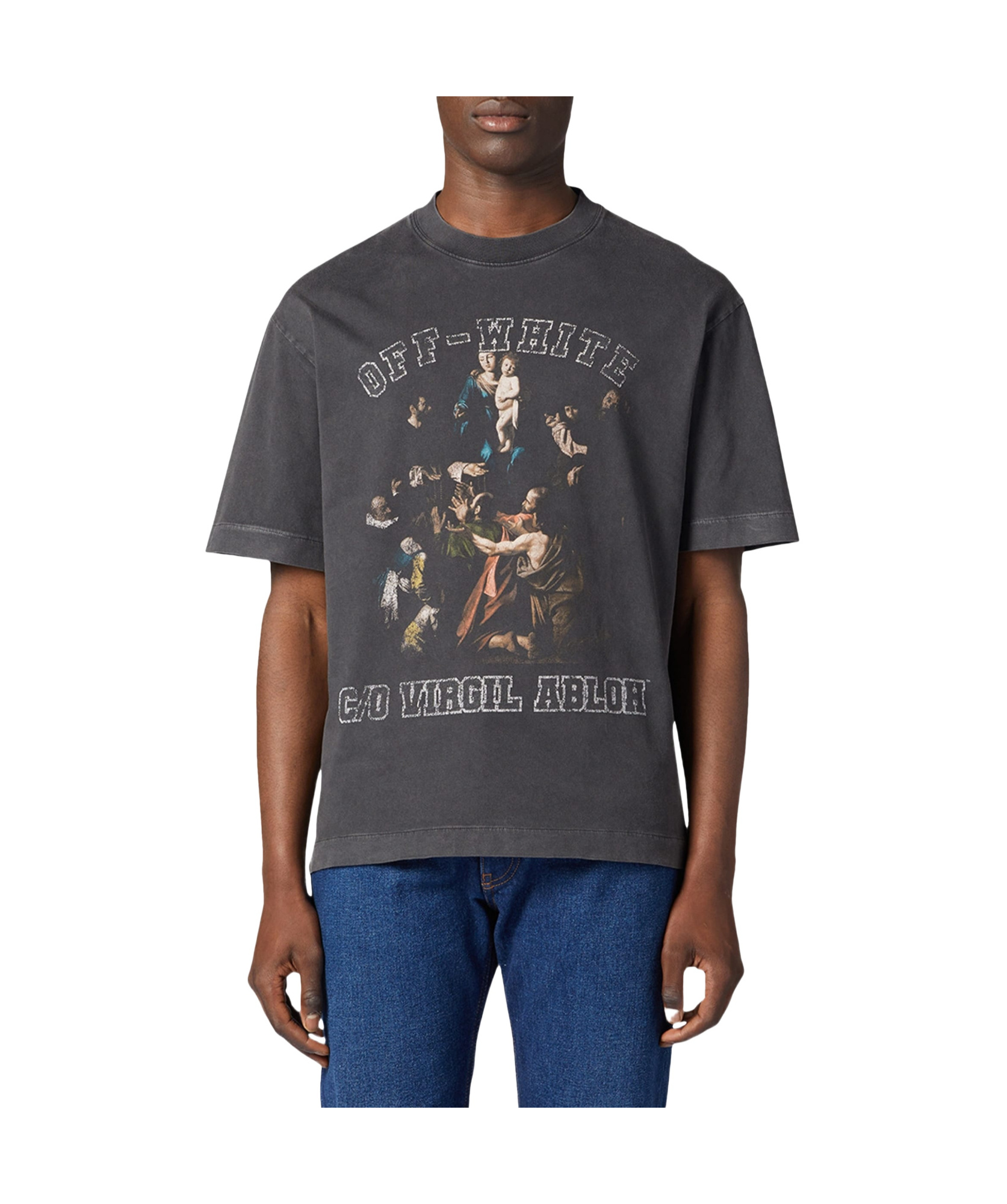 Off-white Logo-print Cotton T-shirt In Black
