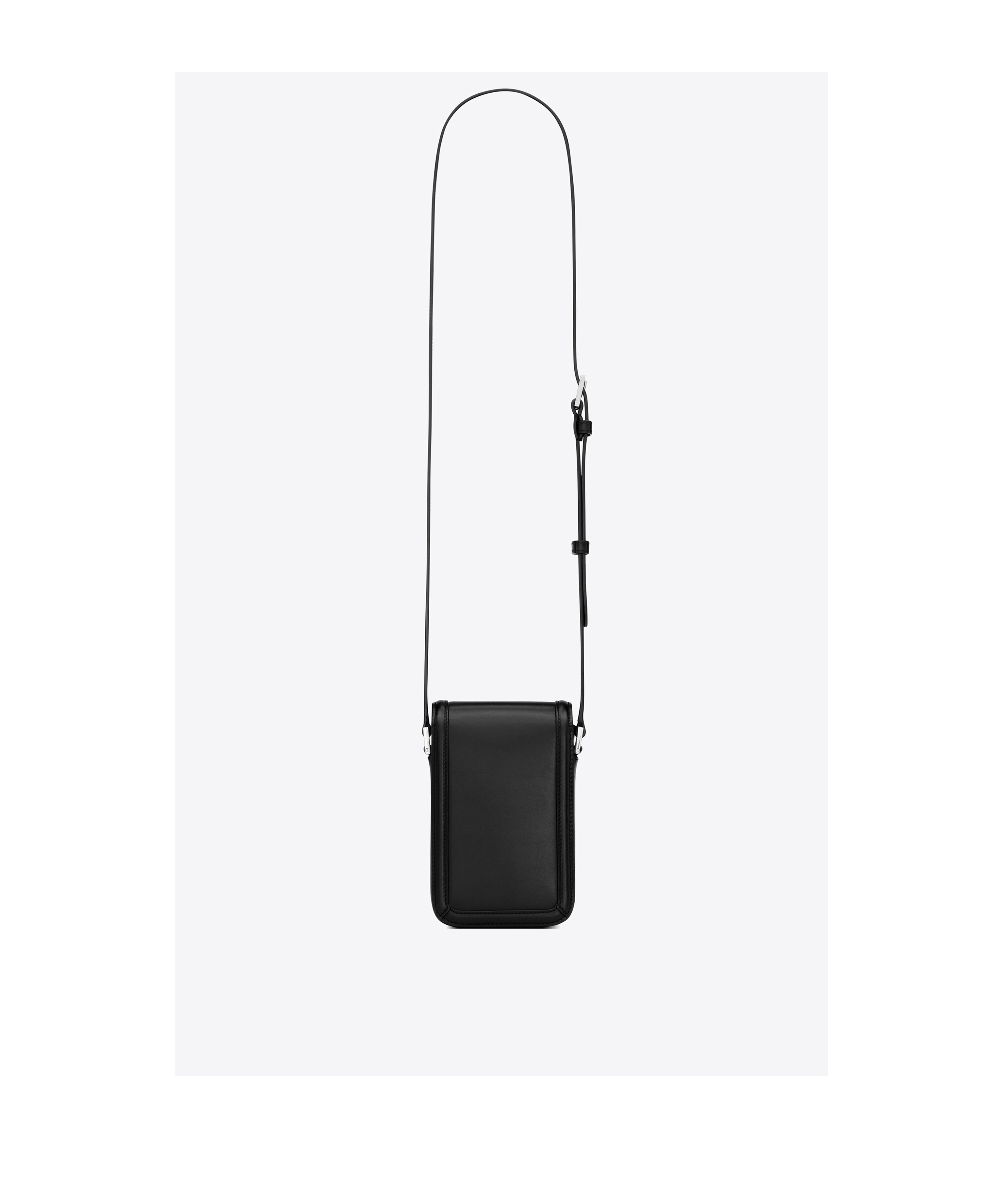 Saint Laurent Logo-plaque Phone Case In Black
