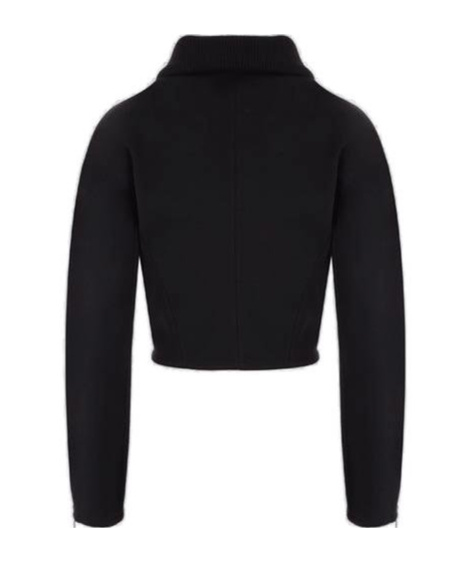 Alaïa Zip-detailed Biker Cardigan In Black