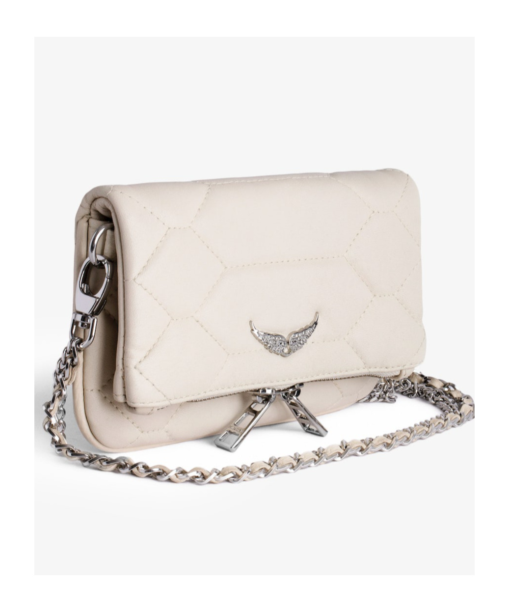 Zadig & Voltaire Logo Shoulder Bag In White
