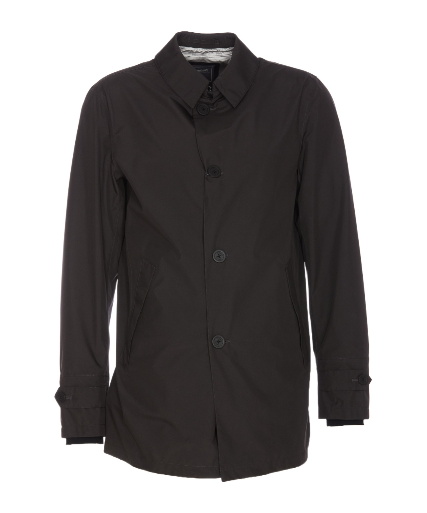 Herno Buttoned Lightweight Jacket In Black