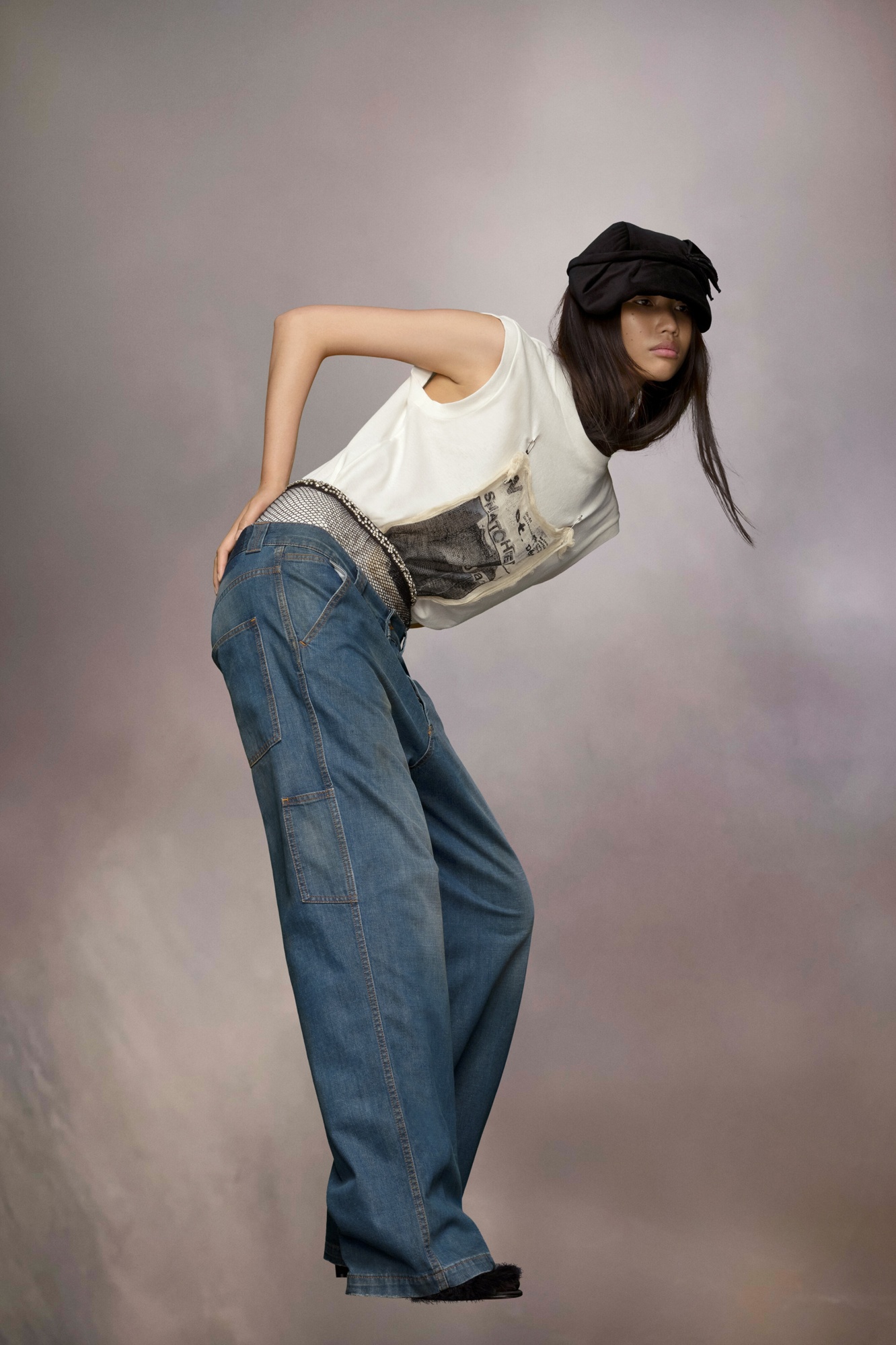 Maison Margiela Americana Wide-leg Jeans In Blue