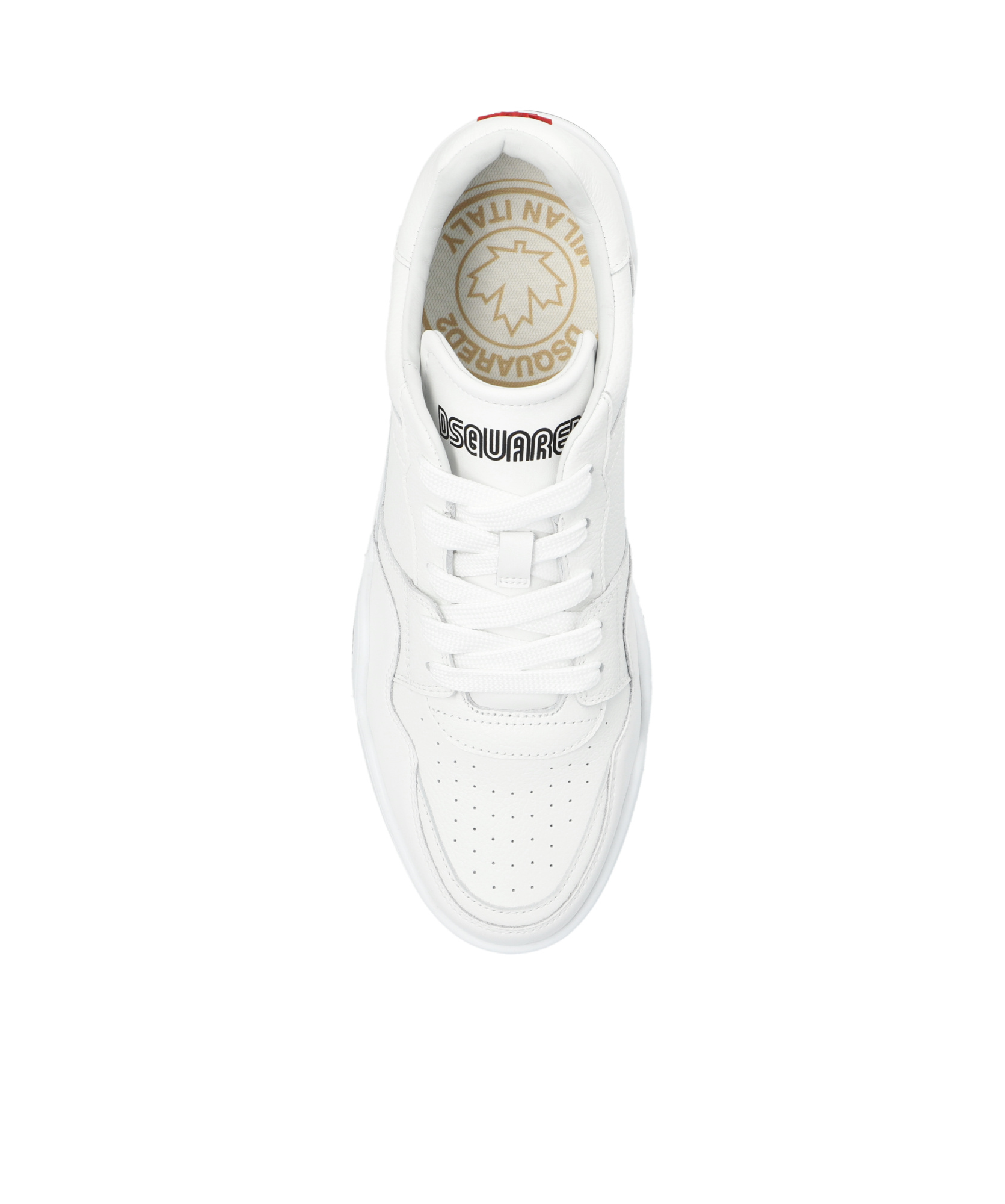 Shop Dsquared2 Perforated Lace-up Sneakers In White